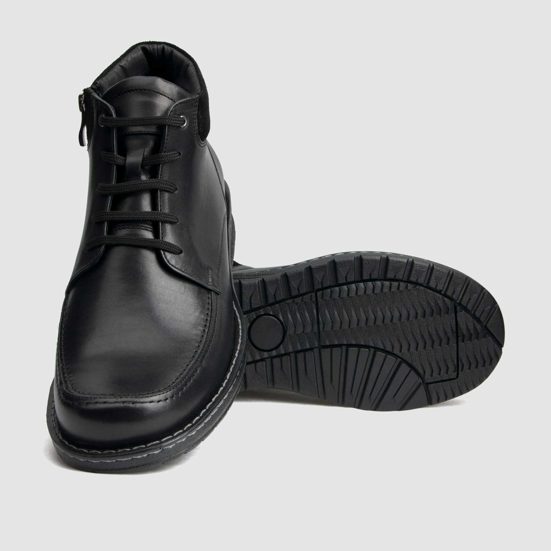 Casual ankle boot TAPI A-2471 black grain leather