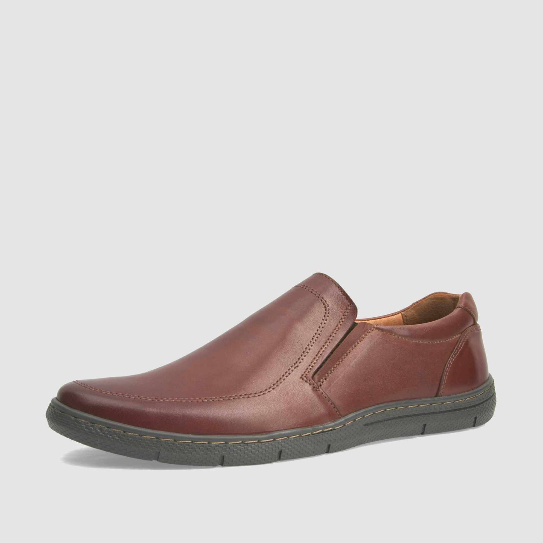 Casual shoe TAPI B-7361 brown smooth leather