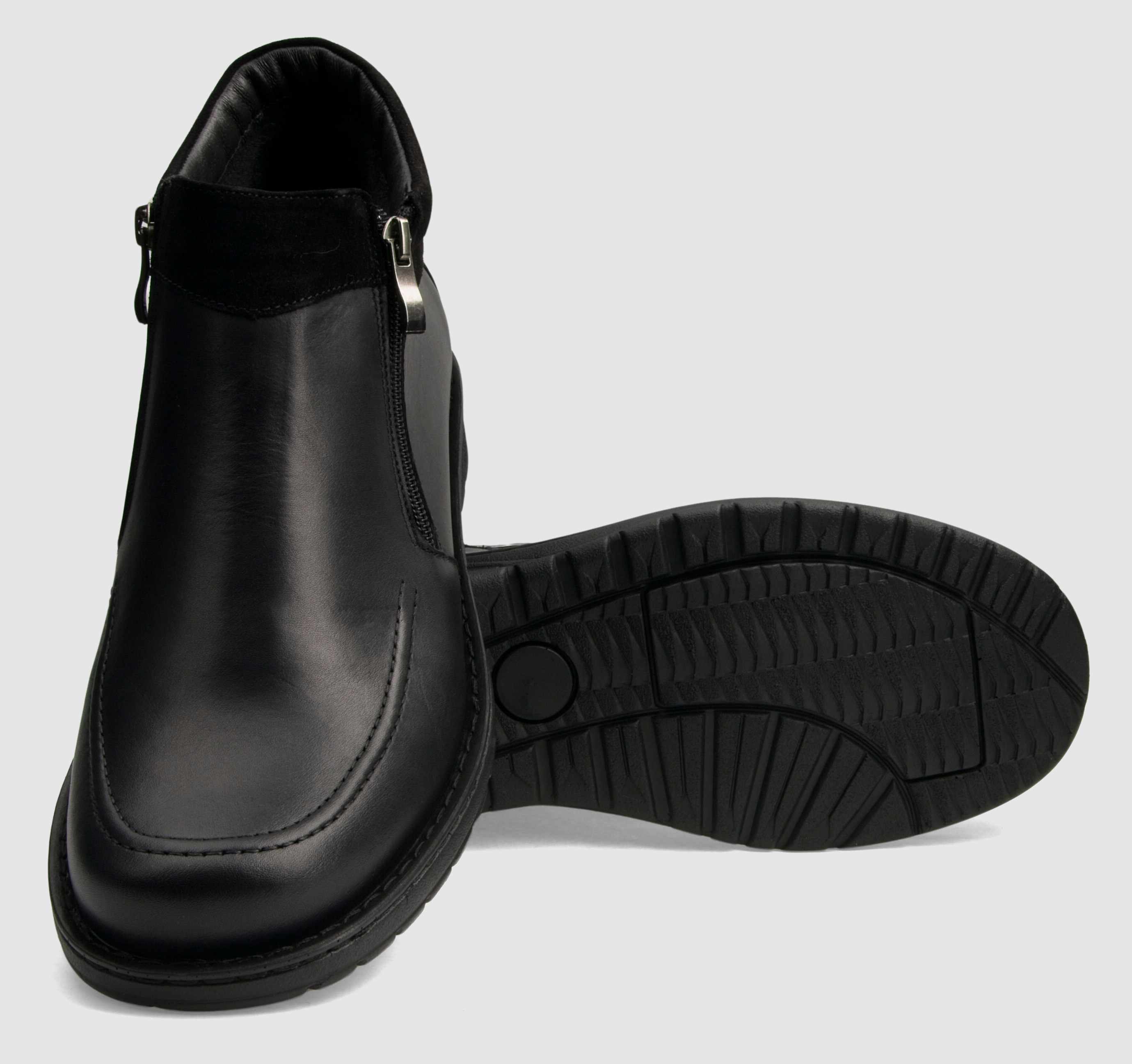 Casual ankle boot TAPI A-2467 black grain leather