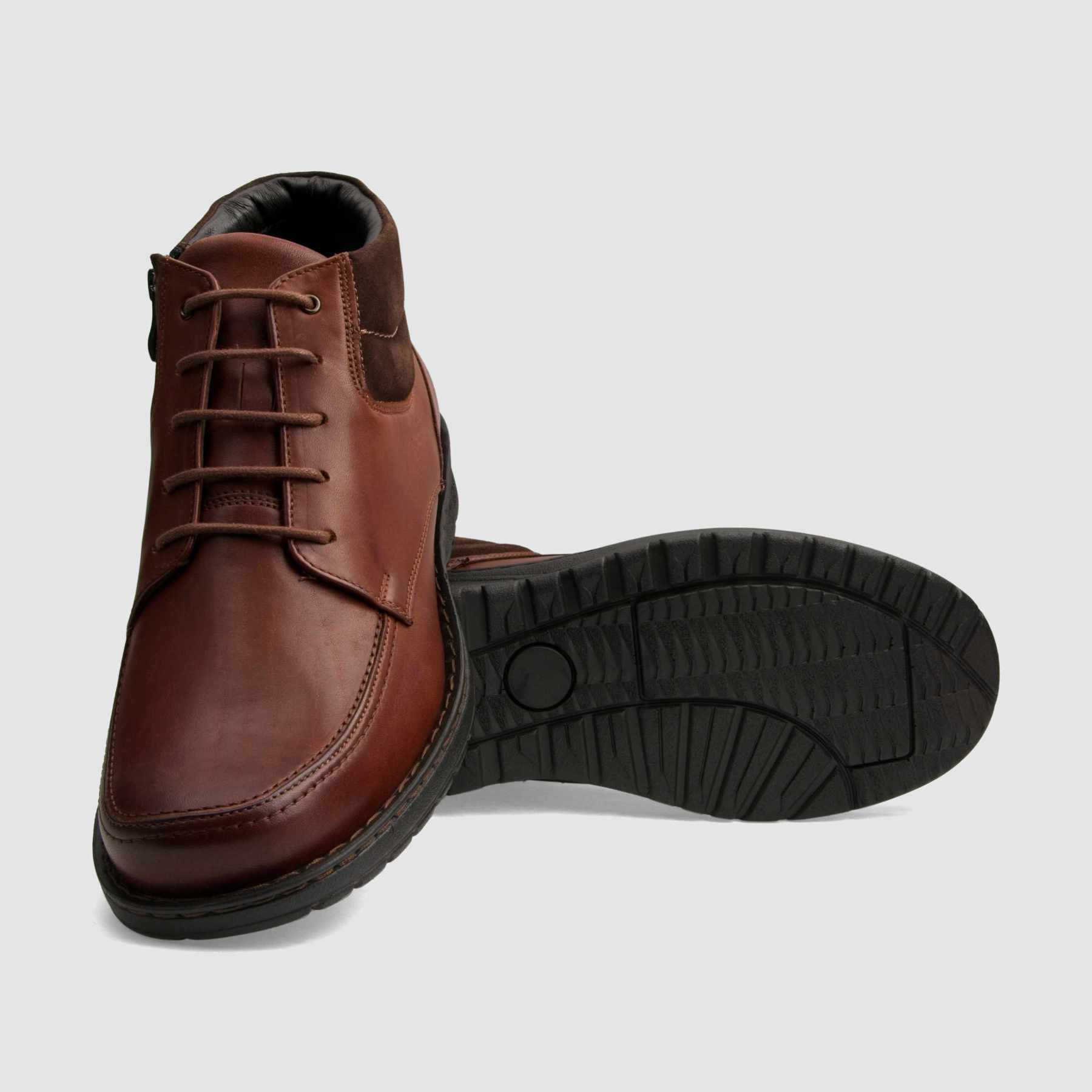 Casual ankle boot TAPI A-2468 brown smooth leather