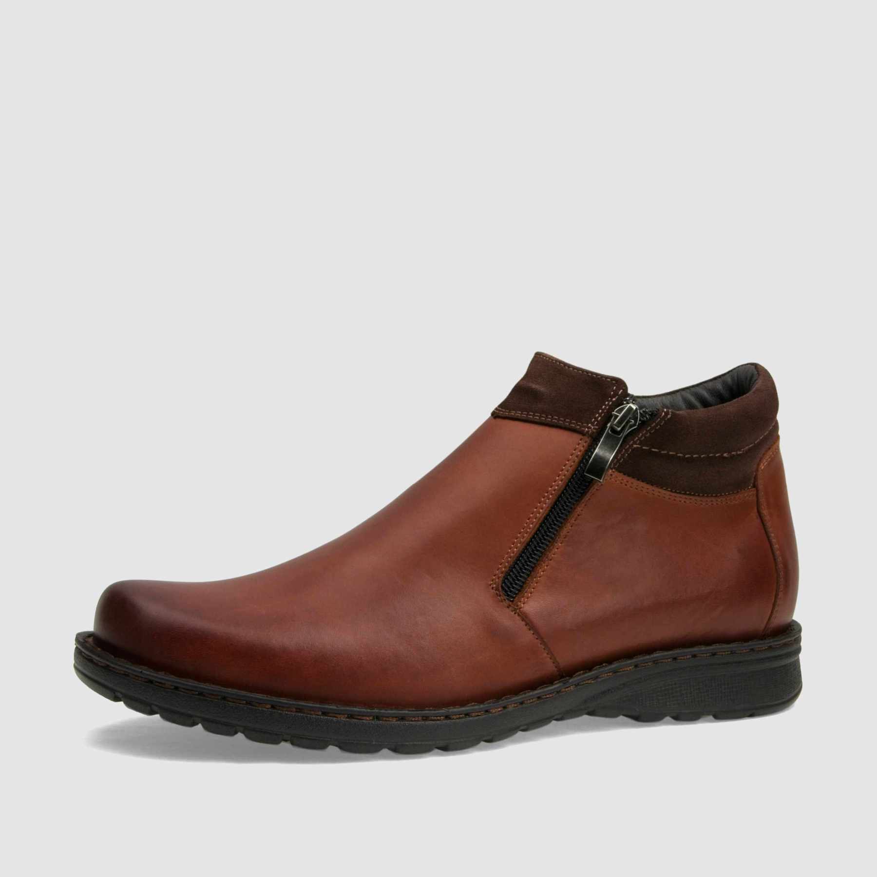 Casual ankle boot TAPI A-2470 brown smooth leather