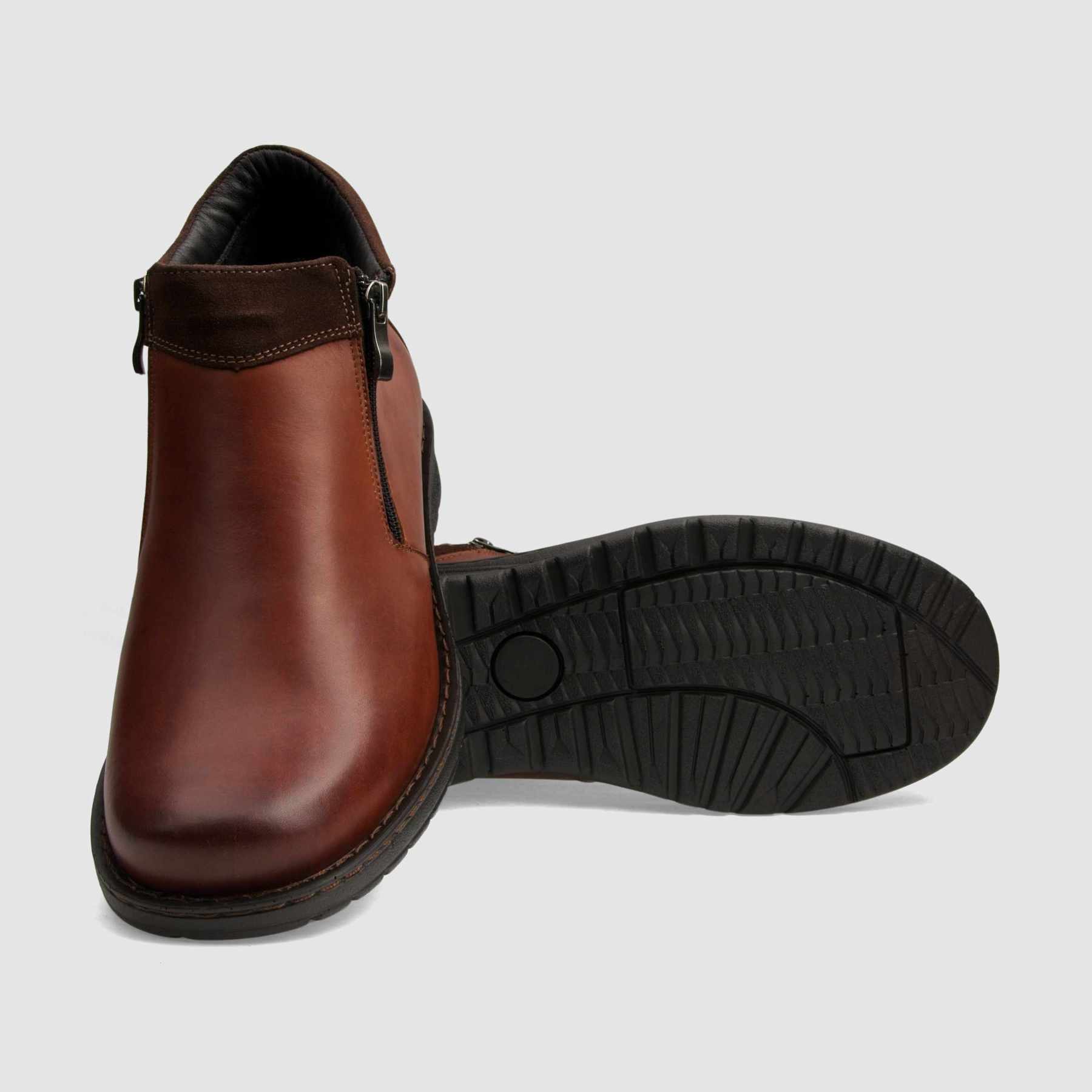 Casual ankle boot TAPI A-2470 brown smooth leather