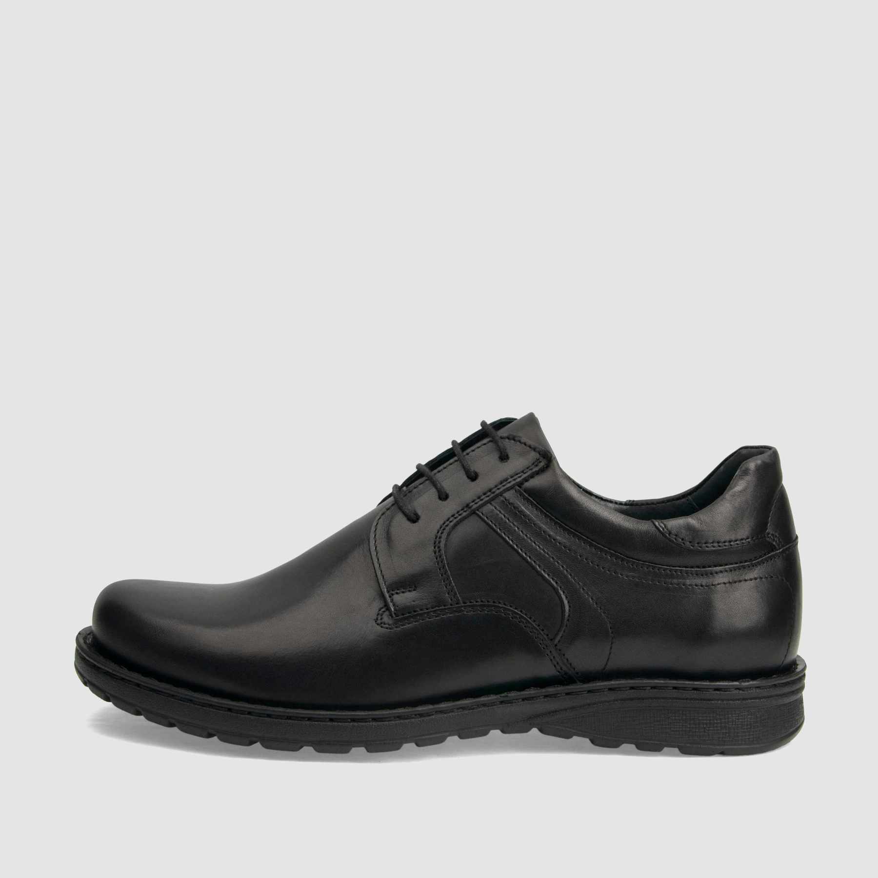 Casual shoe TAPI A-7272 black grain leather
