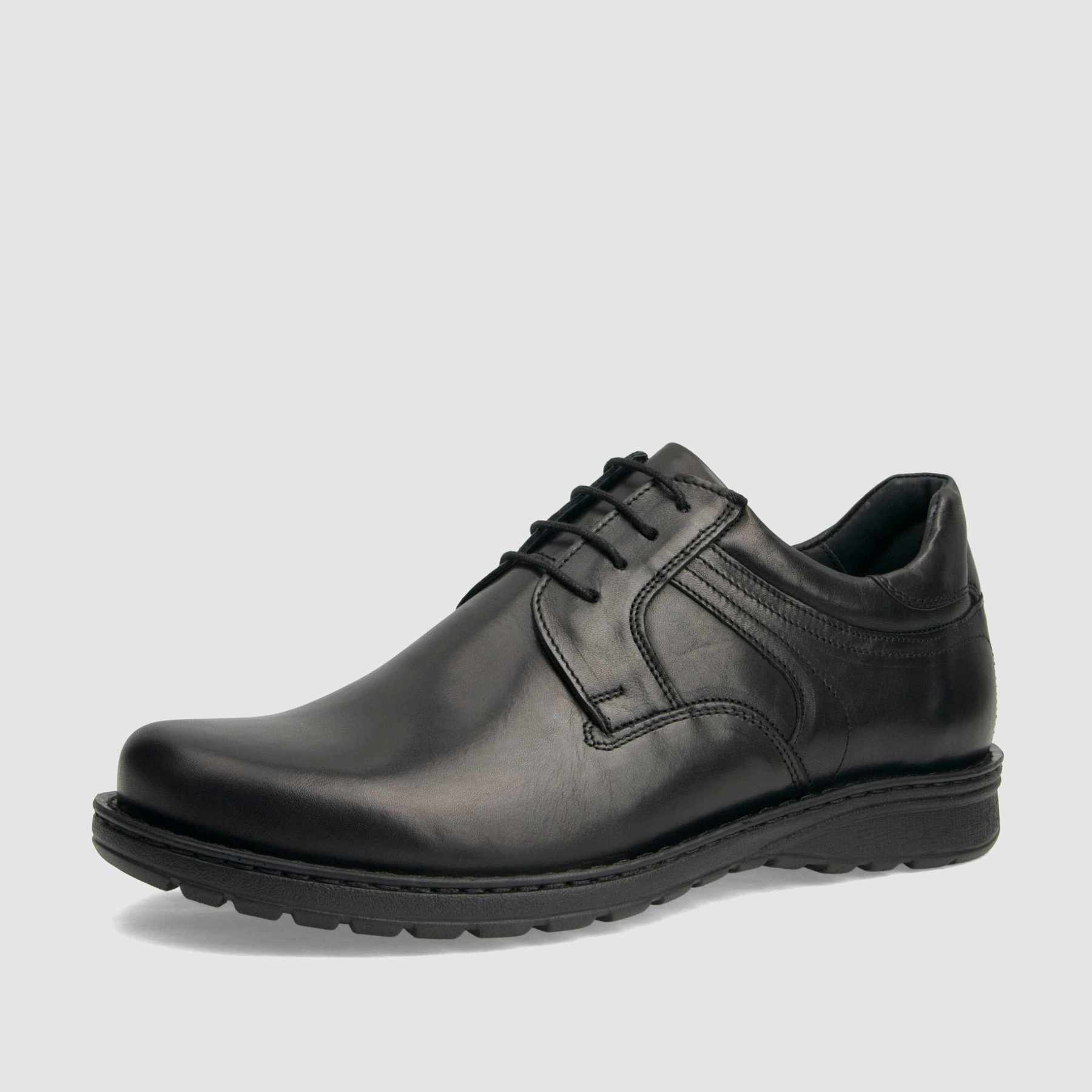 Casual shoe TAPI A-7272 black grain leather
