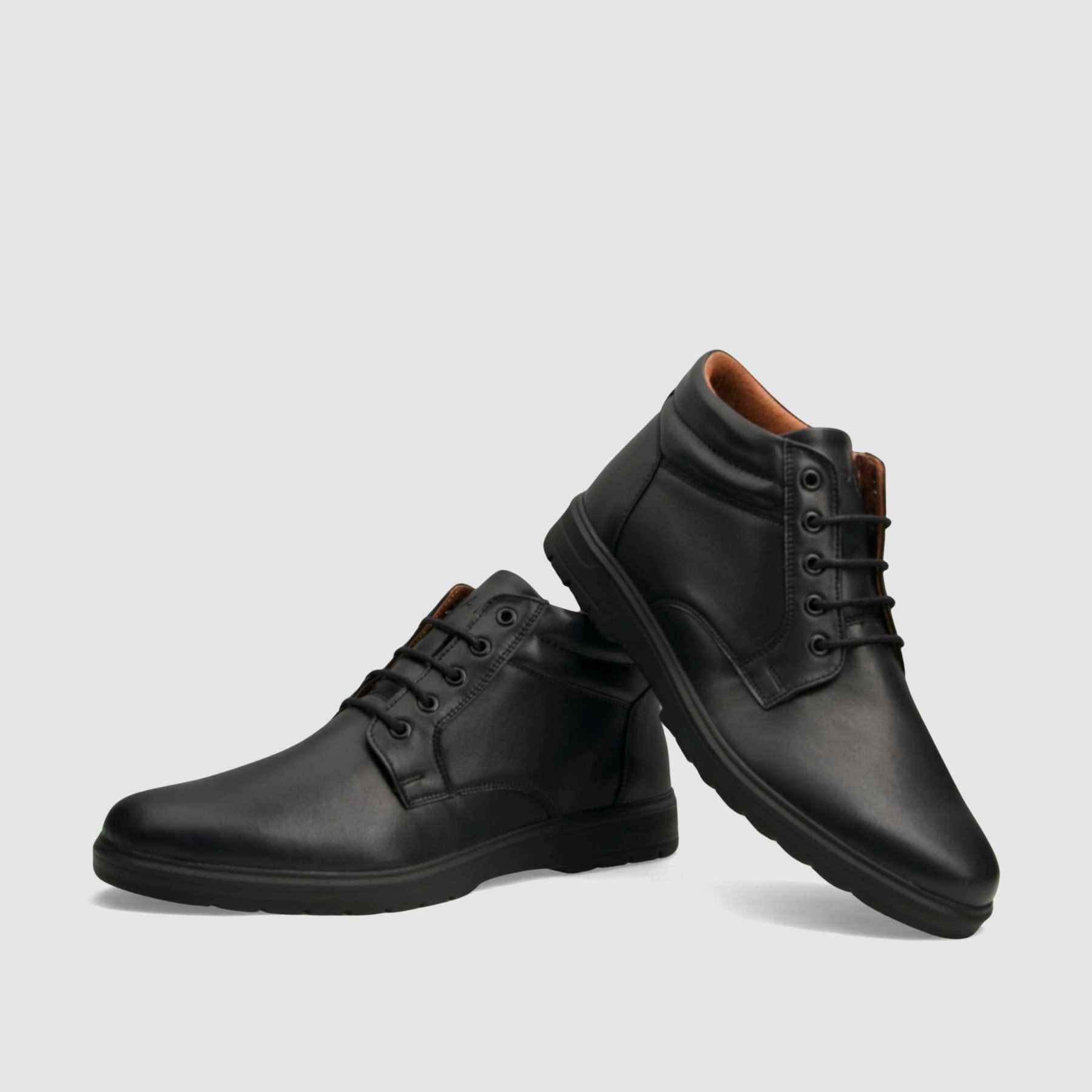 Casual ankle boot TAPI B-2481 black grain leather