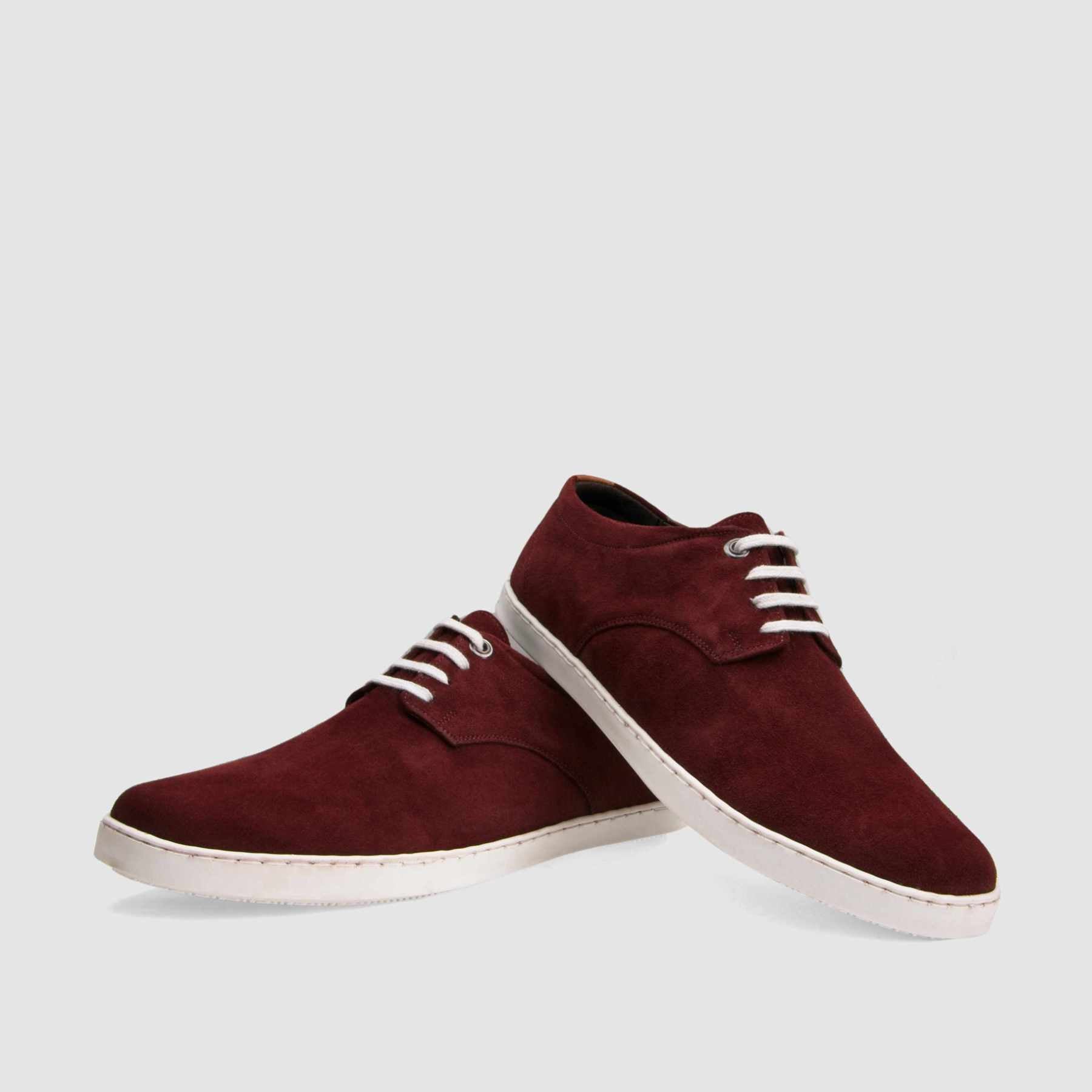 TAPI sneakers C-6580 burgundy suede leather