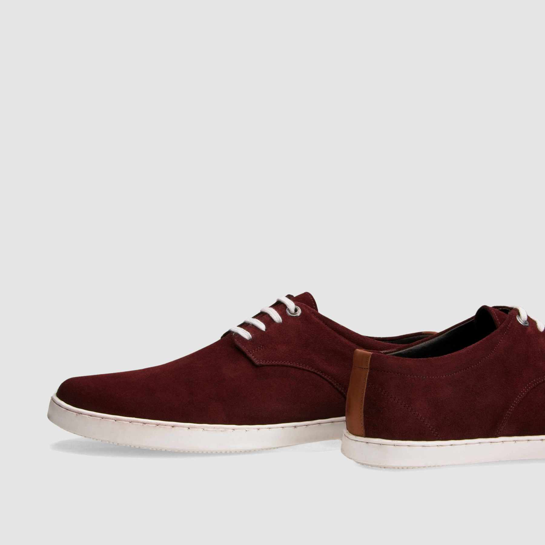 TAPI sneakers C-6580 burgundy suede leather