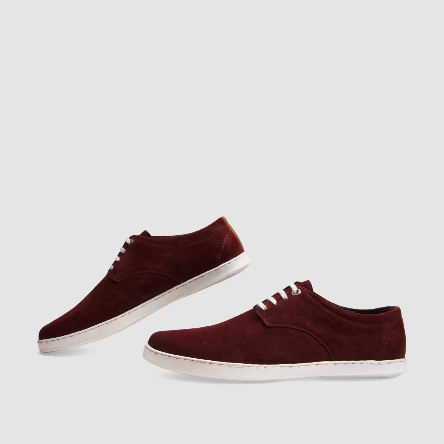 TAPI sneakers C-6580 burgundy suede leather