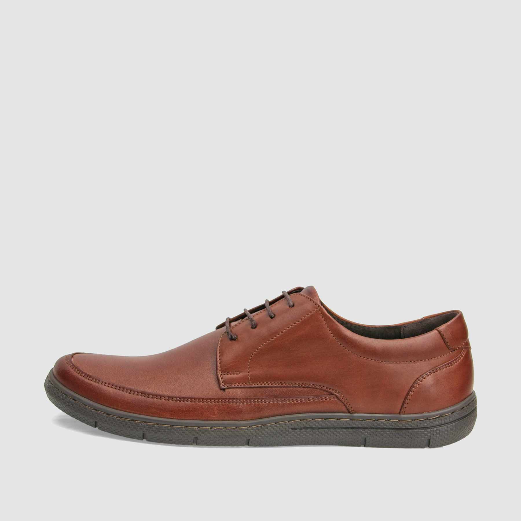 Casual shoe TAPI D-7246 brown smooth leather