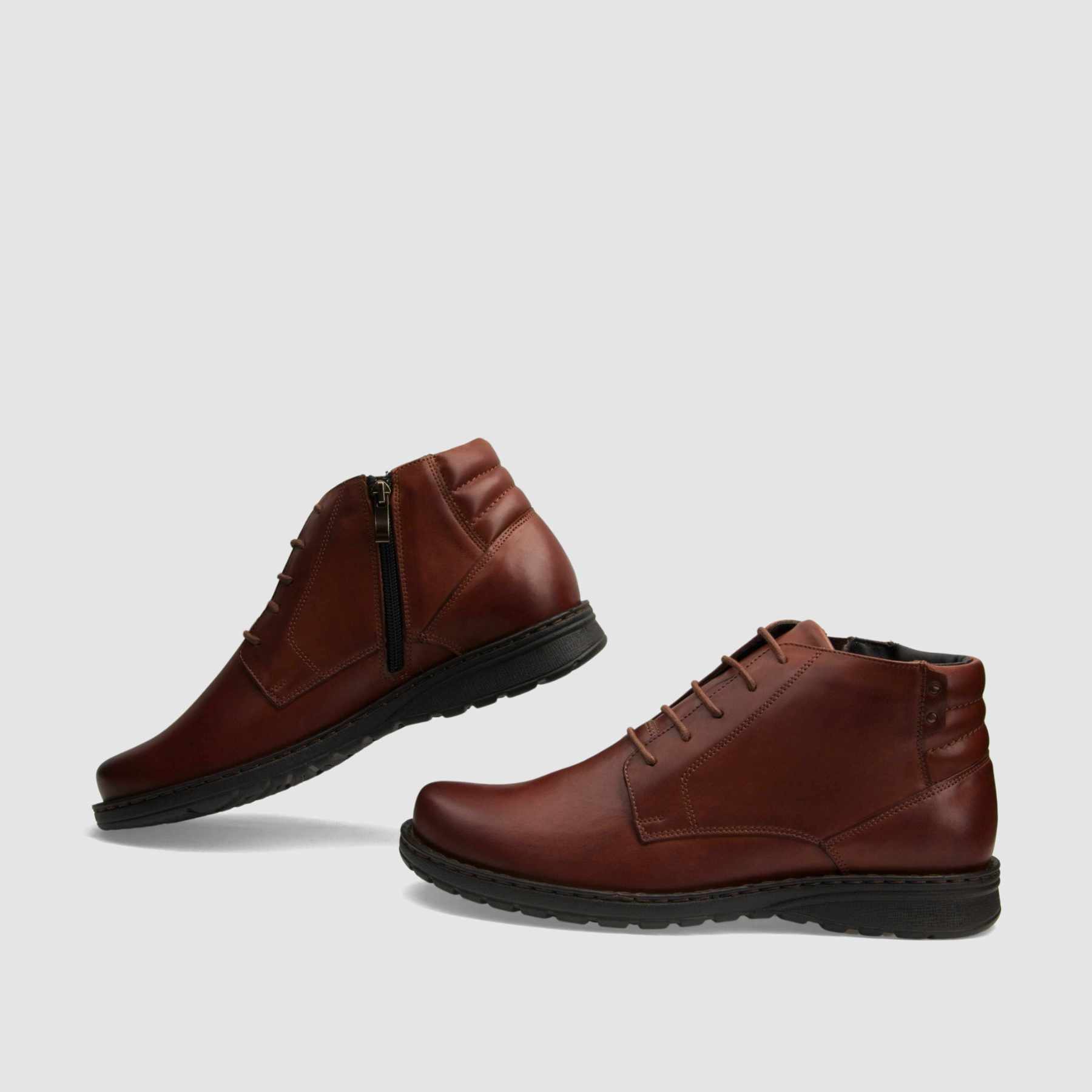Casual ankle boot TAPI E-2466 brown smooth leather
