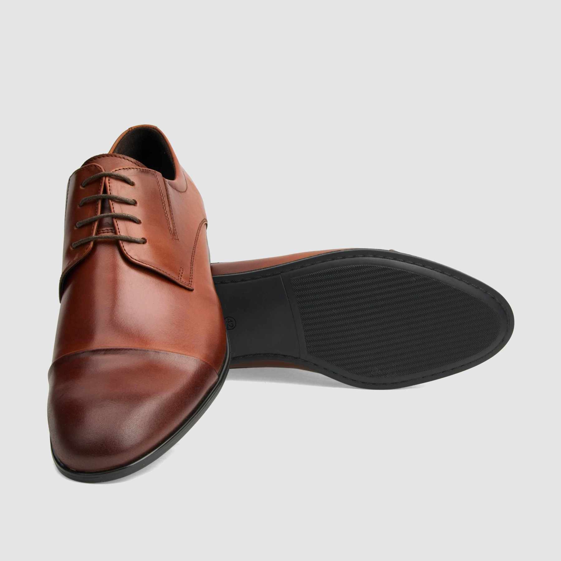 TAPI E-7170 formal shoe, brown smooth leather