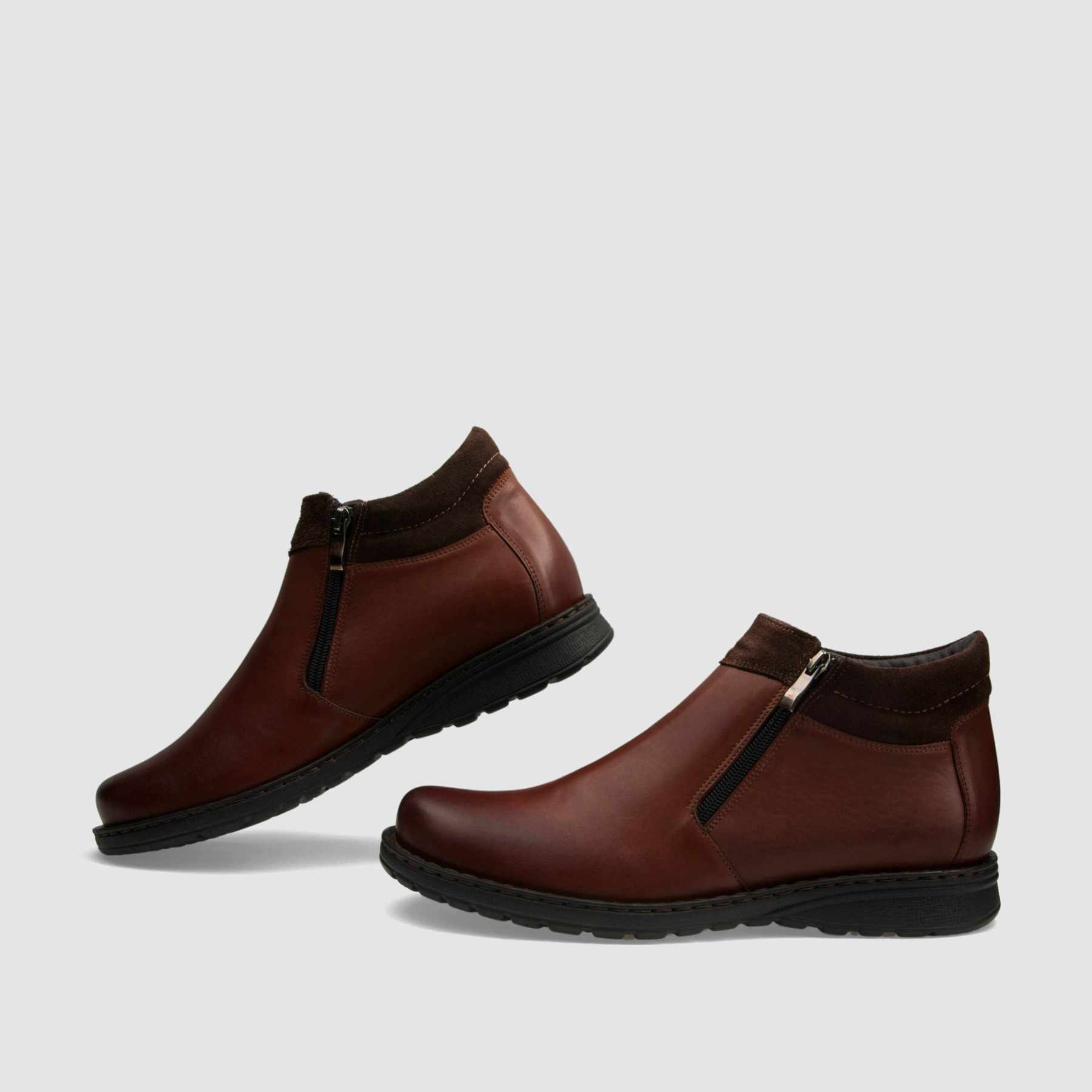 Casual ankle boot TAPI F-2470 brown smooth leather