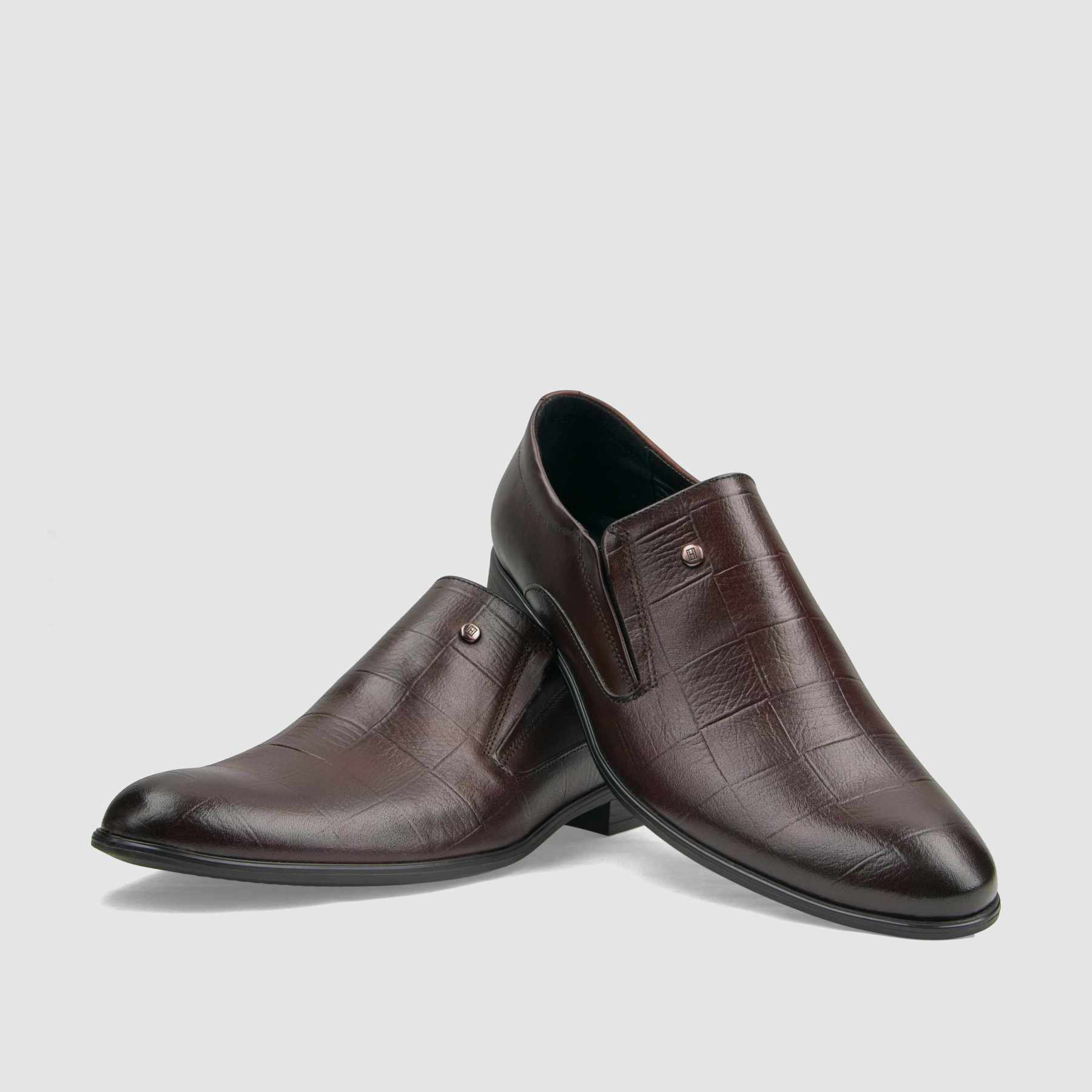 TAPI G-6048 formal shoe, burgundy leather with embossing