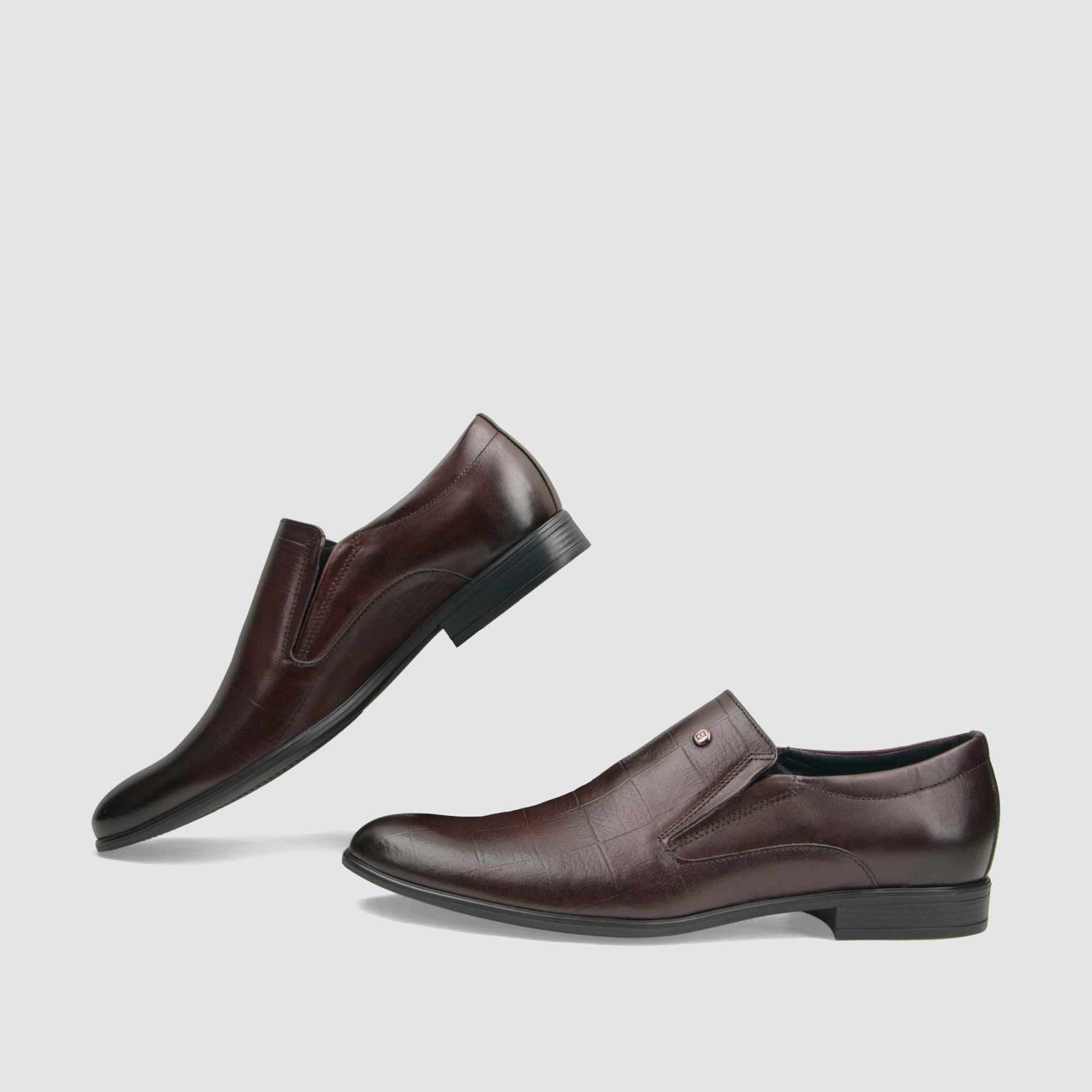 TAPI G-6048 formal shoe, burgundy leather with embossing