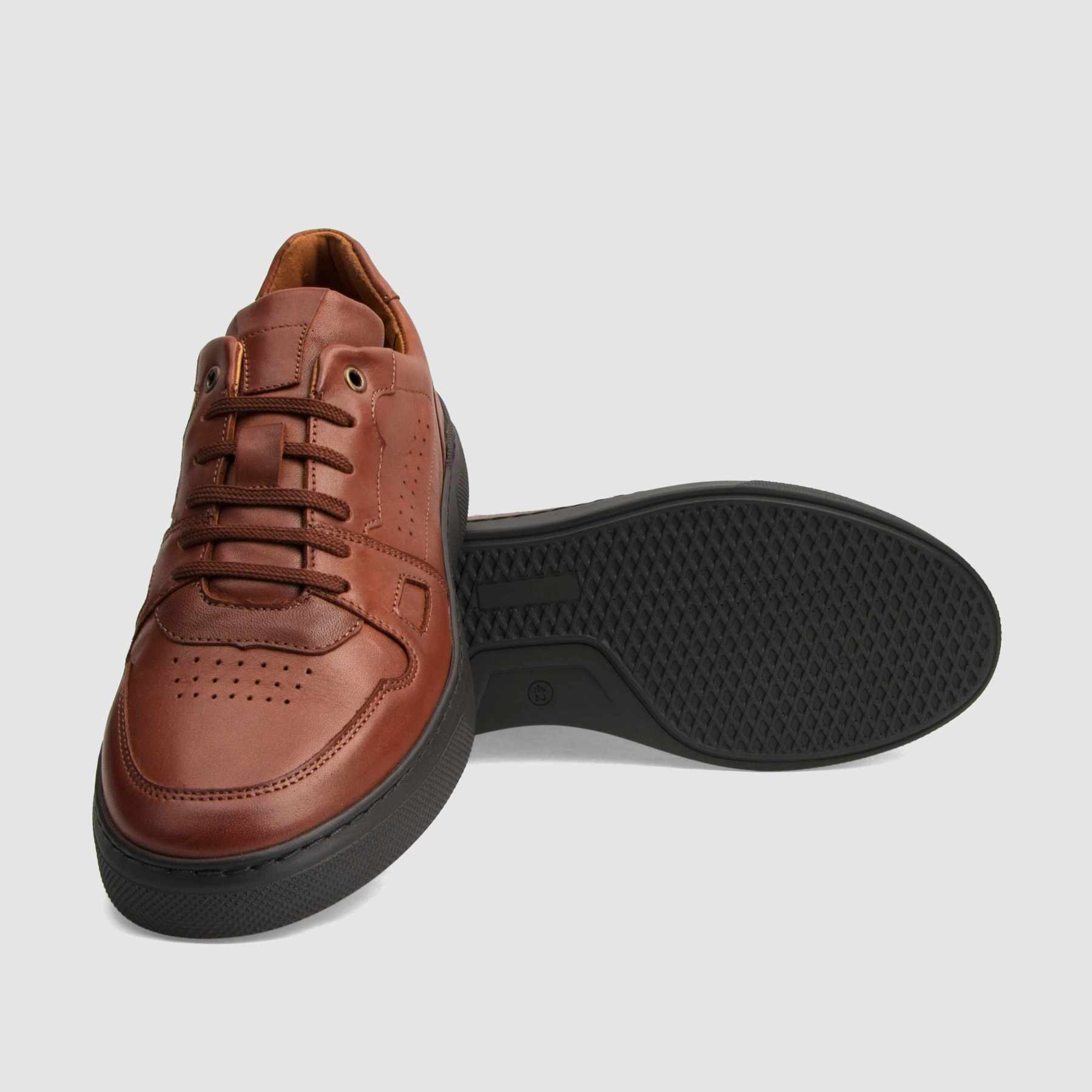 TAPI sneakers K-7364 brown smooth leather