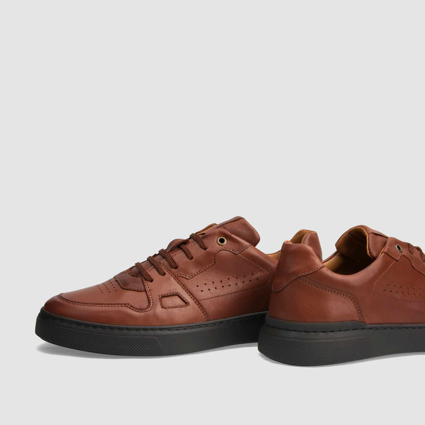 TAPI sneakers K-7364 brown smooth leather