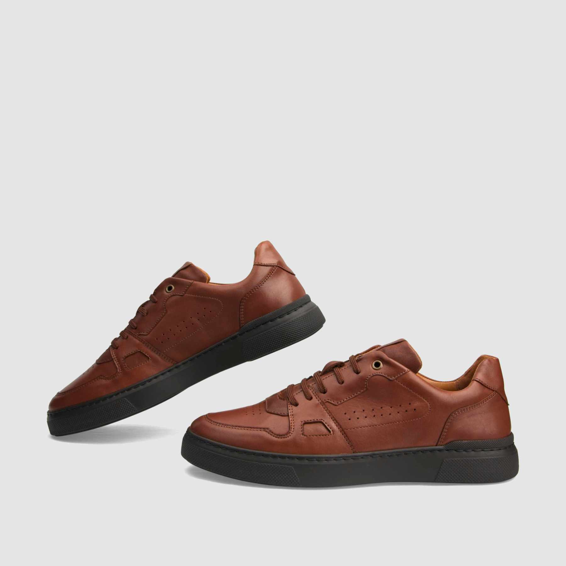 TAPI sneakers K-7364 brown smooth leather