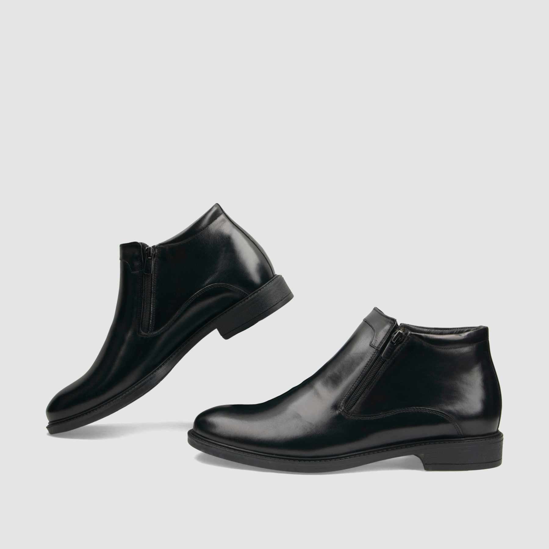 TAPI U-2384 black formal shoe insulated with sheepskin