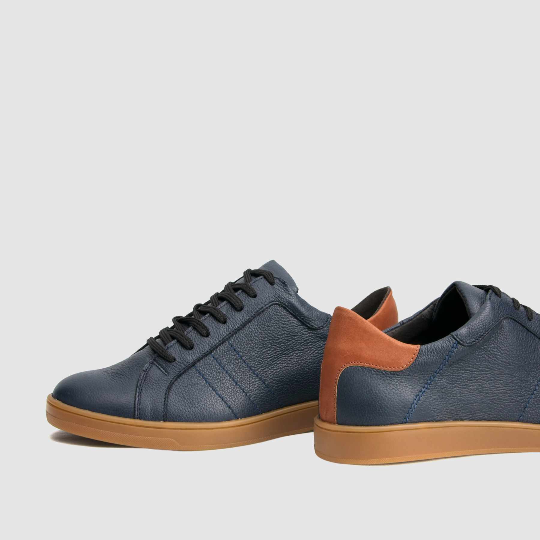 TAPI sneakers A-7263 navy blue smooth leather