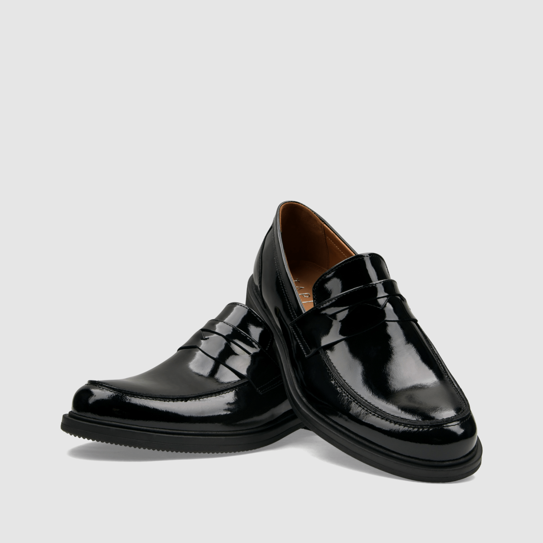 Loafer TAPI D - 7542 czarna licowa skóra - TAPI nero - Półbuty eleganckie wzuwane - Czarny - 3