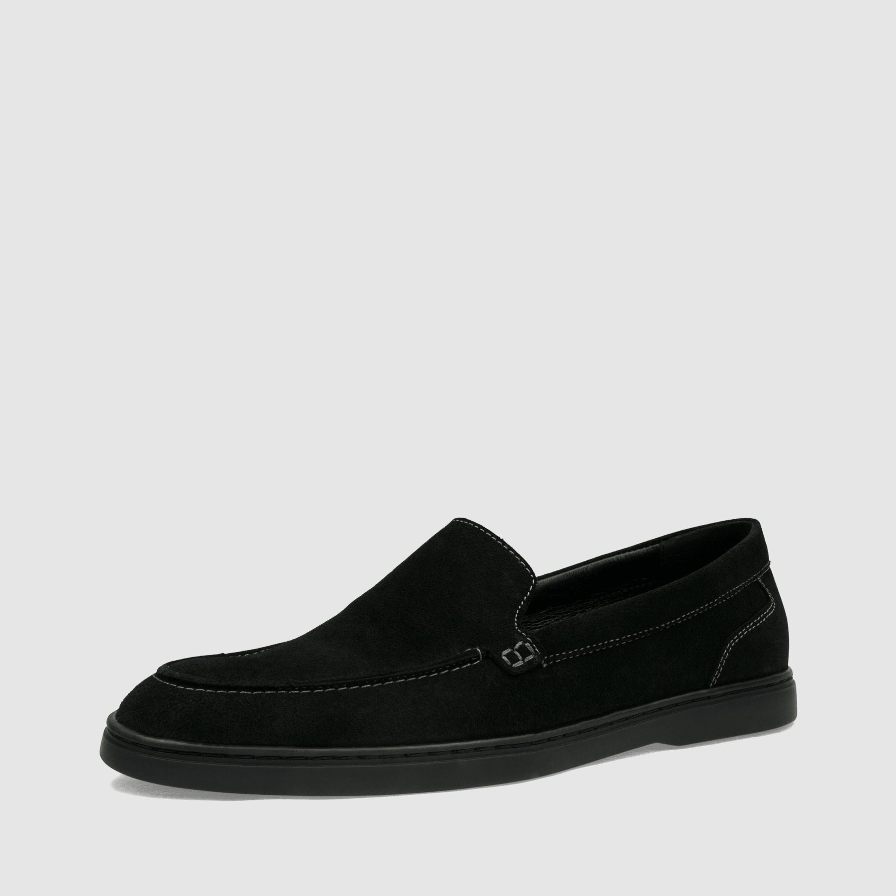 Loafers TAPI B - 7676 - czarna welurowa skóra - TAPI nero - Czarny - 1