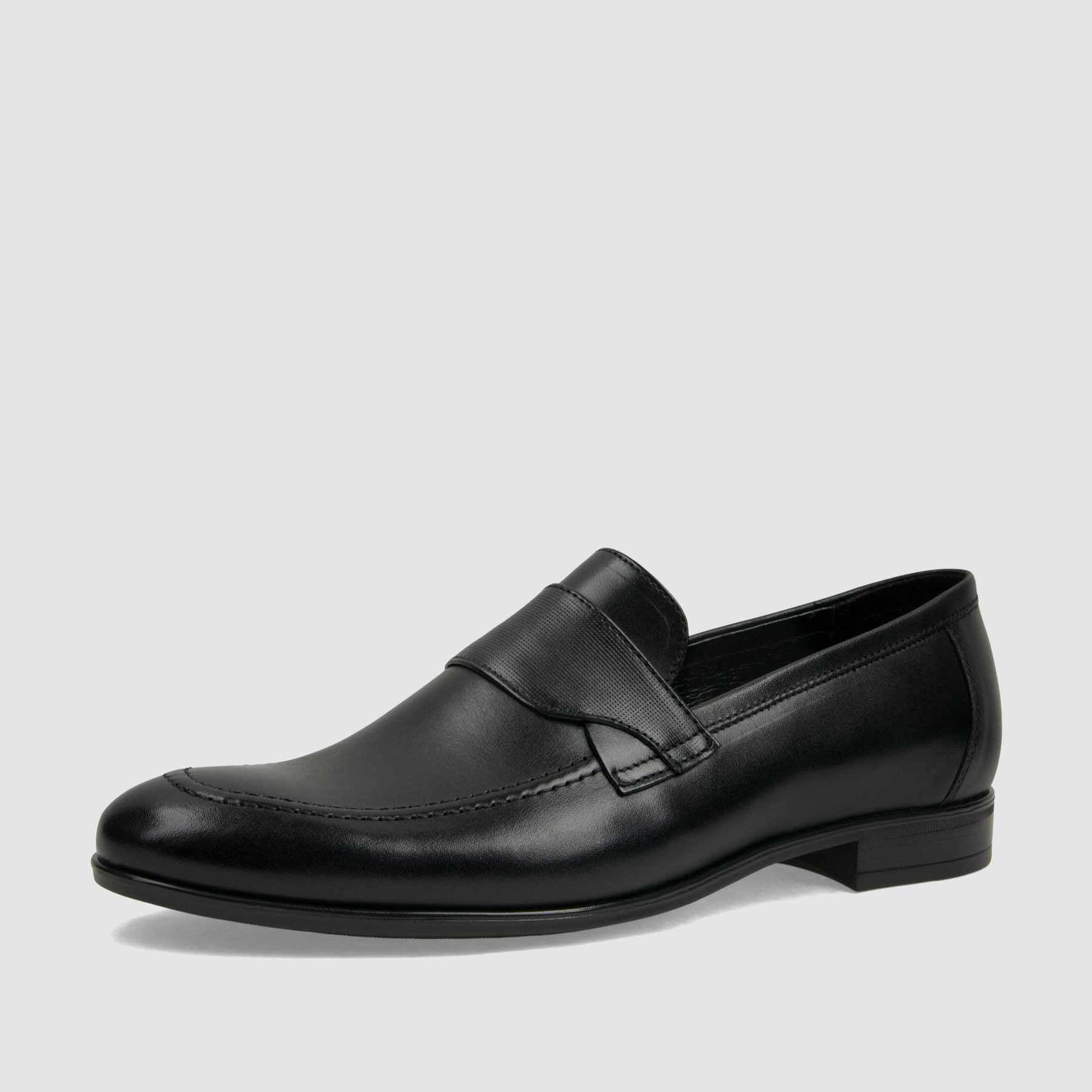 Loafers TAPI H - 7101 czarna licowa skóra - TAPI nero - Półbuty eleganckie wzuwane - Czarny - 1
