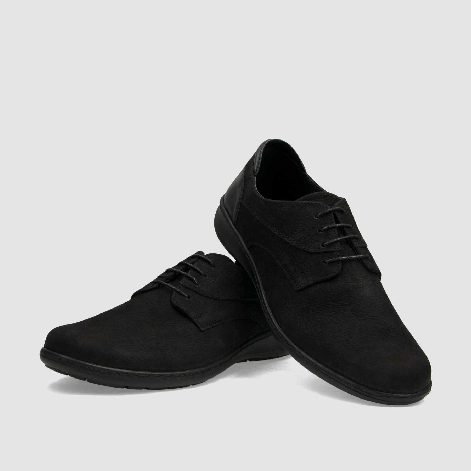 Półbut casual TAPI A - 7620 czarna licowa skóra - TAPI nero - Półbuty casual sznurowane - Czarny - 3