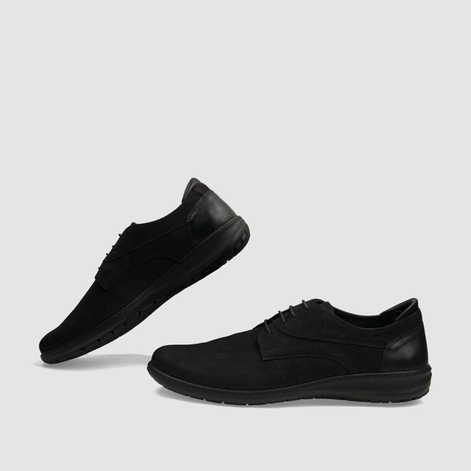 Półbut casual TAPI A - 7620 czarna licowa skóra - TAPI nero - Półbuty casual sznurowane - Czarny - 6