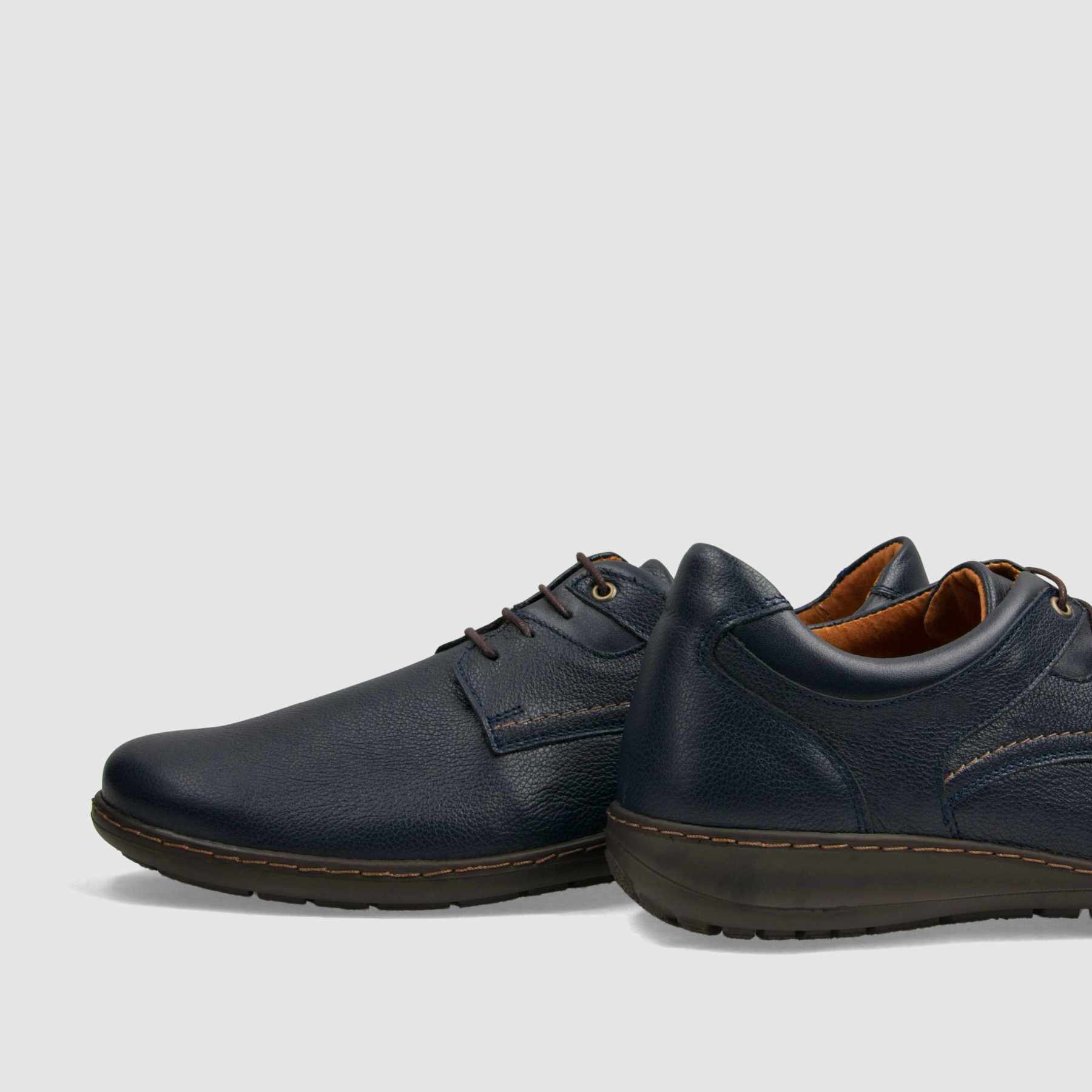 Półbut casual TAPI A - 7627 granatowa licowa skóra - TAPI nero - Półbuty casual sznurowane - Granatowy - 5