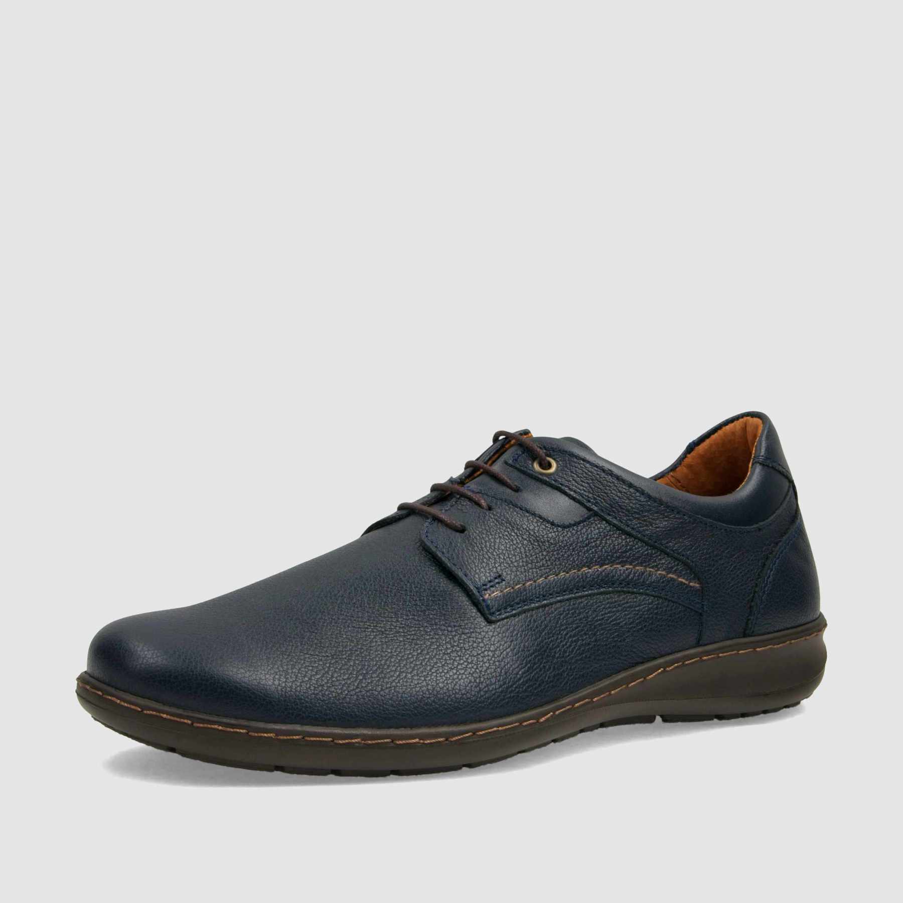 Półbut casual TAPI A - 7627 granatowa licowa skóra - TAPI nero - Półbuty casual sznurowane - Granatowy - 1