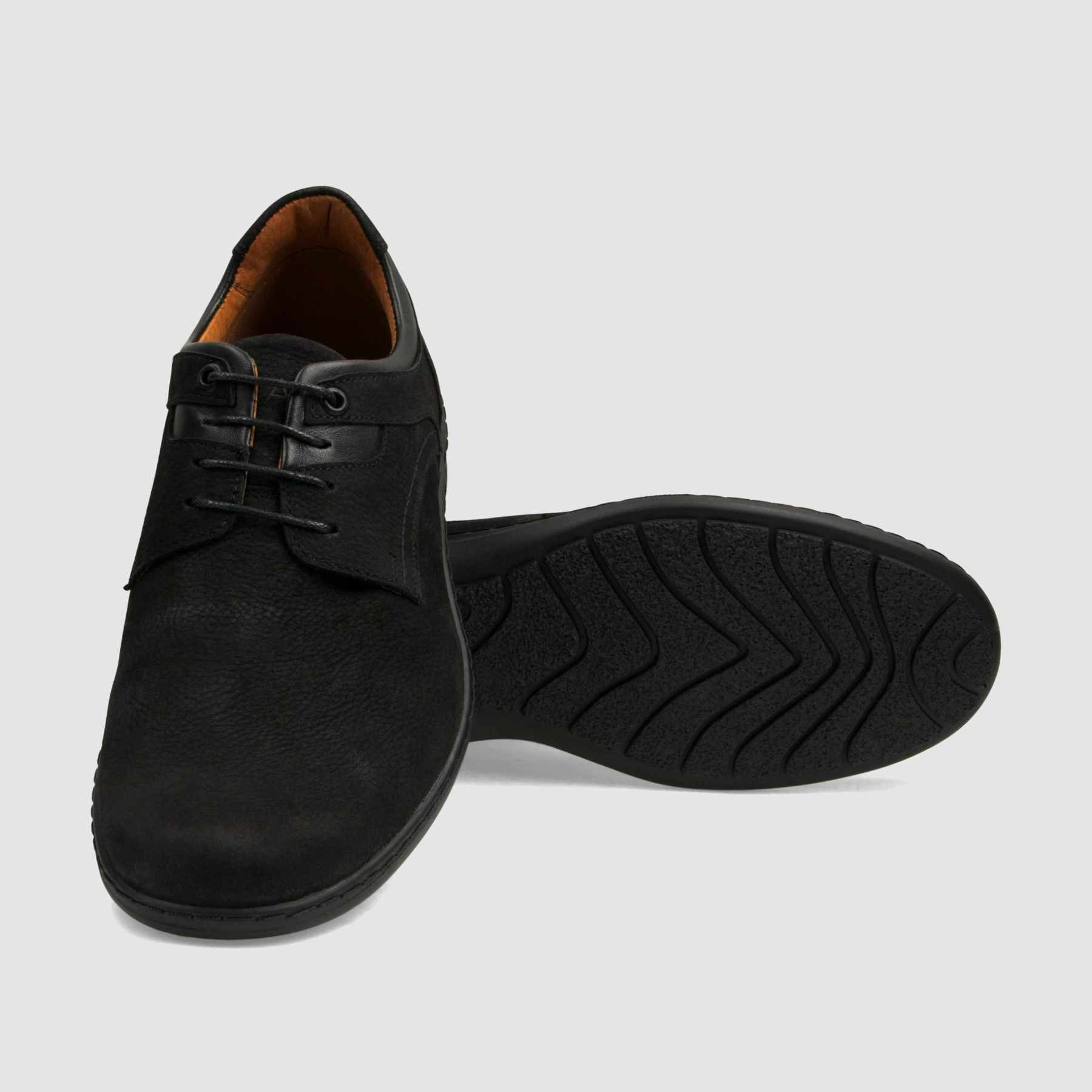 Półbut casual TAPI F - 7627 czarna licowa skóra - TAPI nero - Półbuty casual sznurowane - Czarny - 4