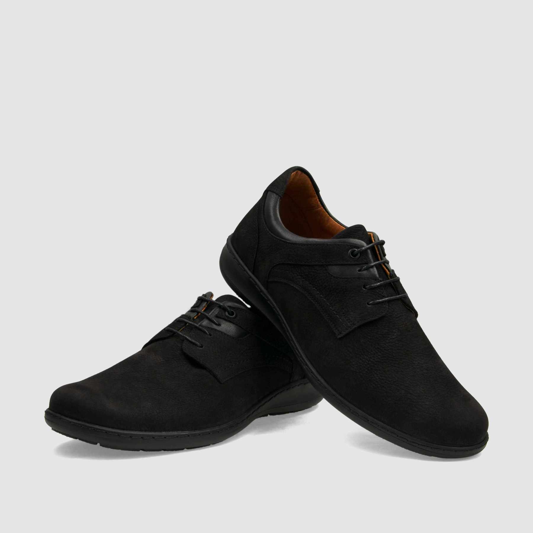 Półbut casual TAPI F - 7627 czarna licowa skóra - TAPI nero - Półbuty casual sznurowane - Czarny - 3