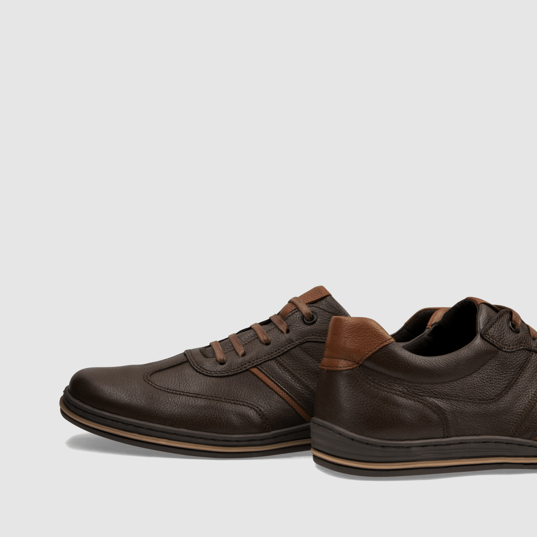 Półbut casual TAPI U - 7637 ciemno brązowa skóra licowa - TAPI nero - Brązowy - 5