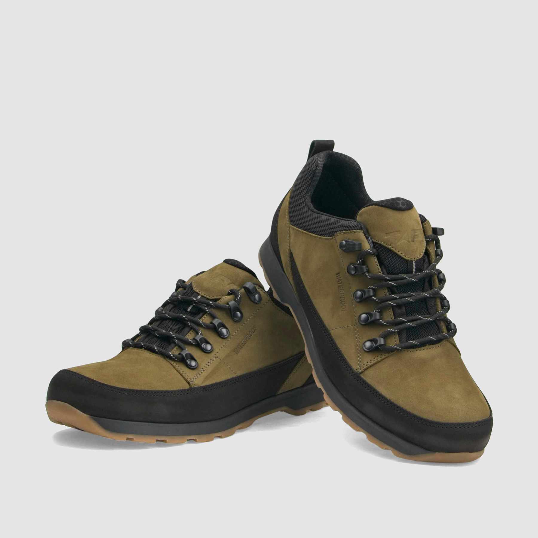 Półbut trekkingowy TAPI A - 9184 - ciemno zielona skóra nubukowa - TAPI nero - Półbuty trekkingowe męskie - Zielony - 3