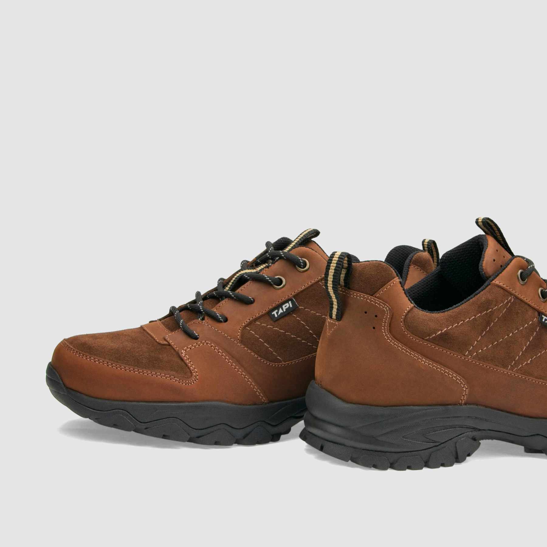 Półbut trekkingowy TAPI A - 9217 - brązowa nubukowa skóra - TAPI nero - Półbuty trekkingowe męskie - Brązowy - 5