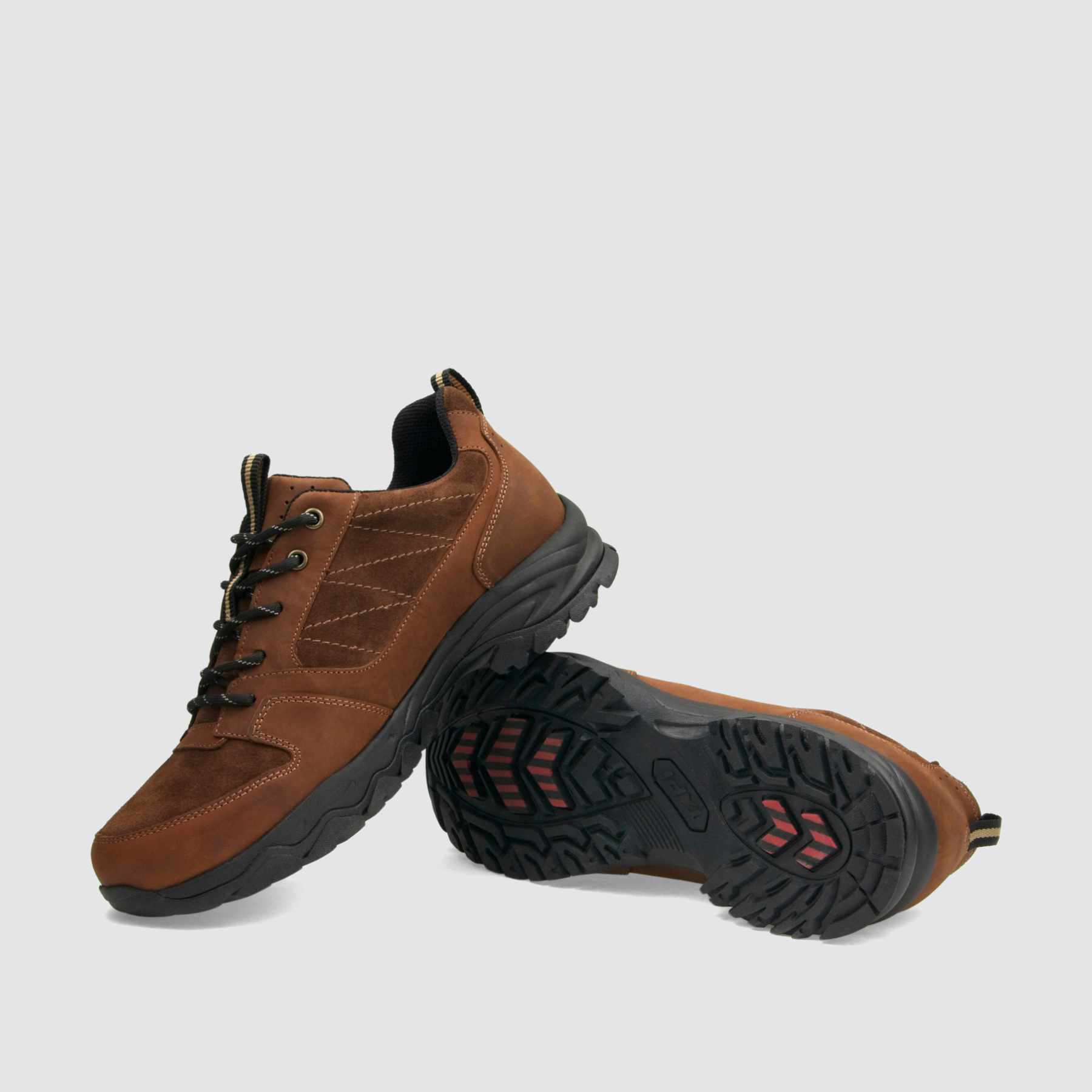 Półbut trekkingowy TAPI A - 9217 - brązowa nubukowa skóra - TAPI nero - Półbuty trekkingowe męskie - Brązowy - 7