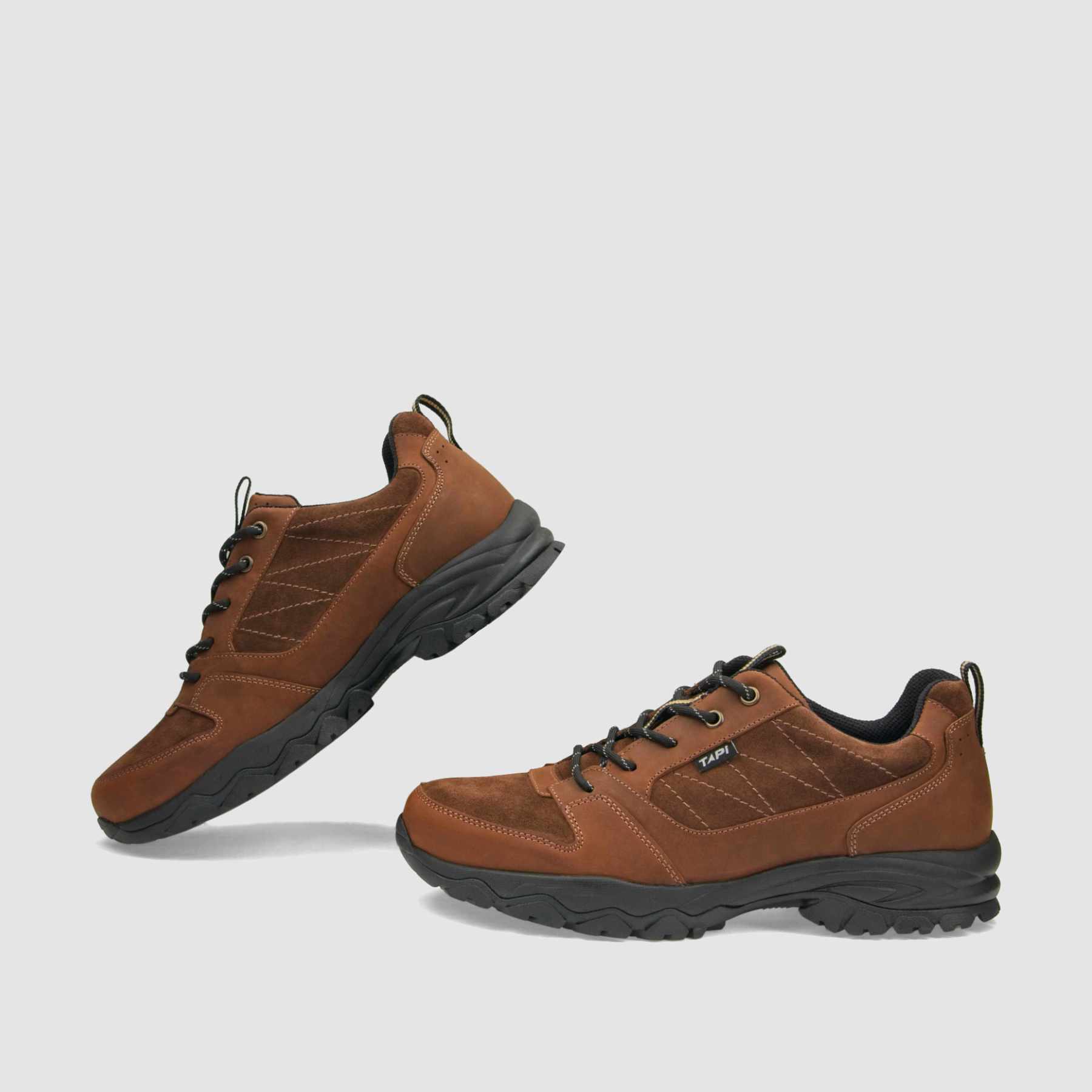 Półbut trekkingowy TAPI A - 9217 - brązowa nubukowa skóra - TAPI nero - Półbuty trekkingowe męskie - Brązowy - 6