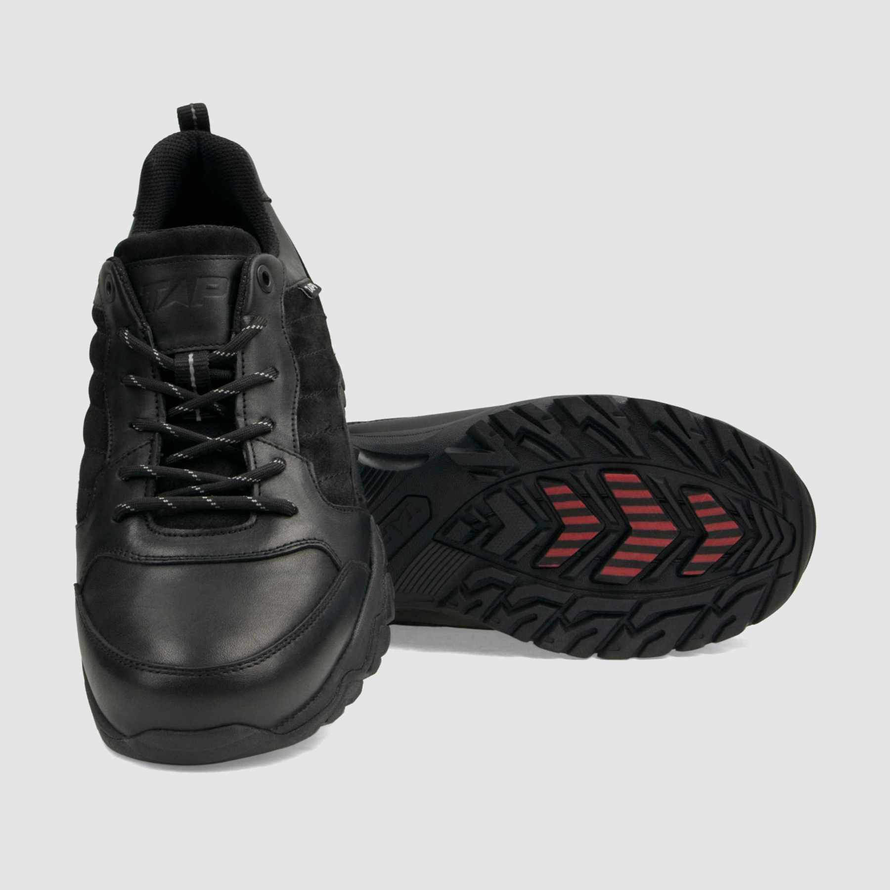 Półbut trekkingowy TAPI A - 9220 - czarna skóra licowa - TAPI nero - Półbuty trekkingowe męskie - Czarny - 4