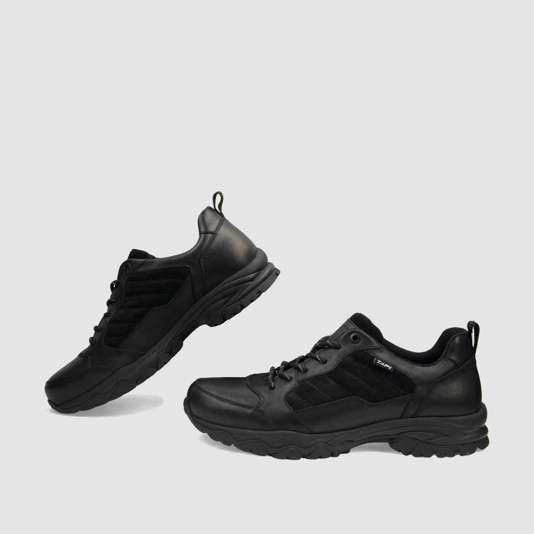 Półbut trekkingowy TAPI A - 9220 - czarna skóra licowa - TAPI nero - Półbuty trekkingowe męskie - Czarny - 6