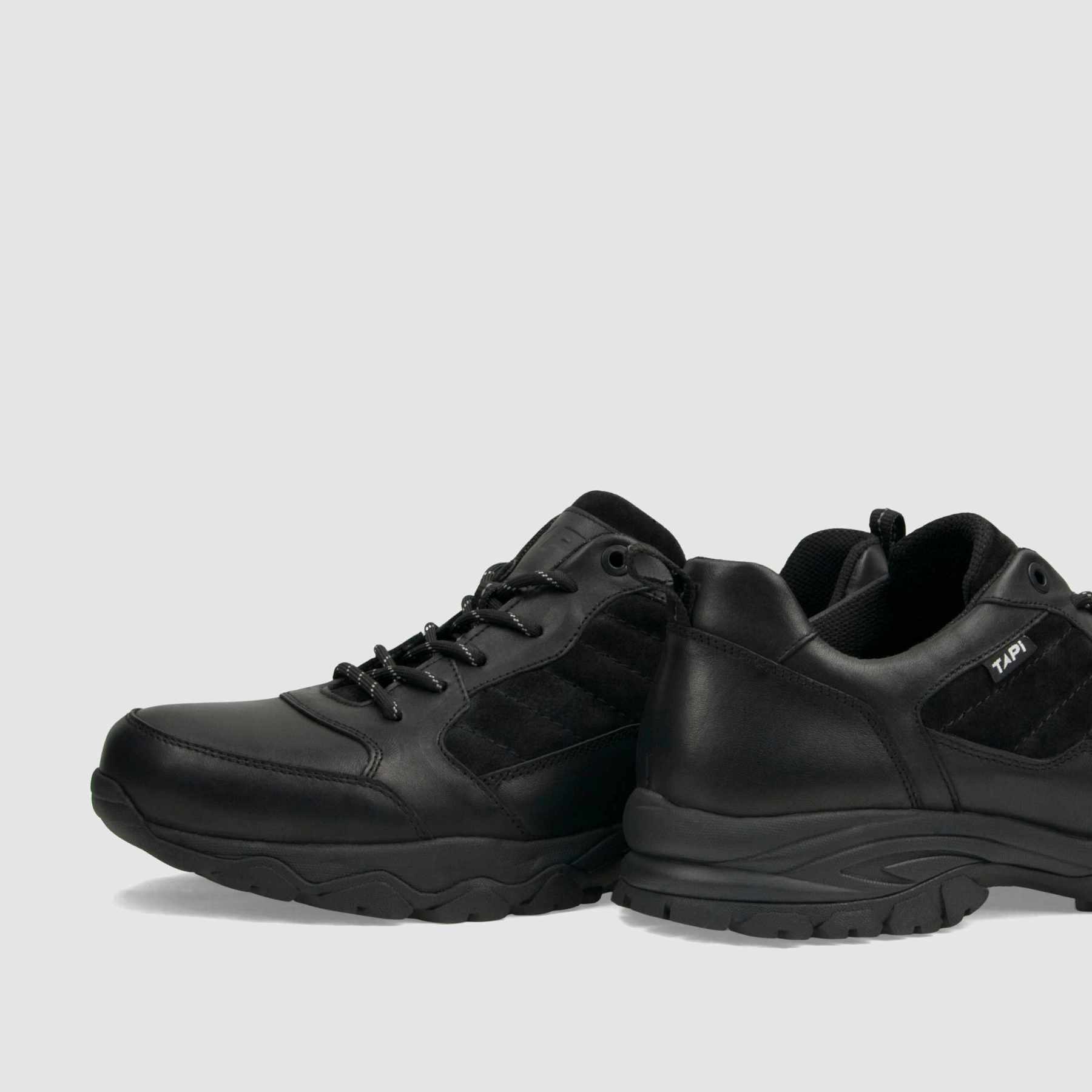 Półbut trekkingowy TAPI A - 9220 - czarna skóra licowa - TAPI nero - Półbuty trekkingowe męskie - Czarny - 5