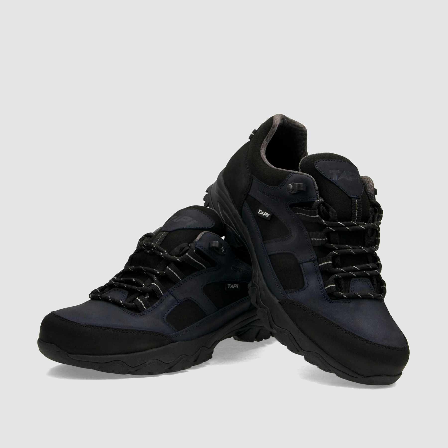 Półbut trekkingowy TAPI A - 9224 - granatowa olejowana skóra - TAPI nero - Półbuty trekkingowe męskie - Granatowy - 3