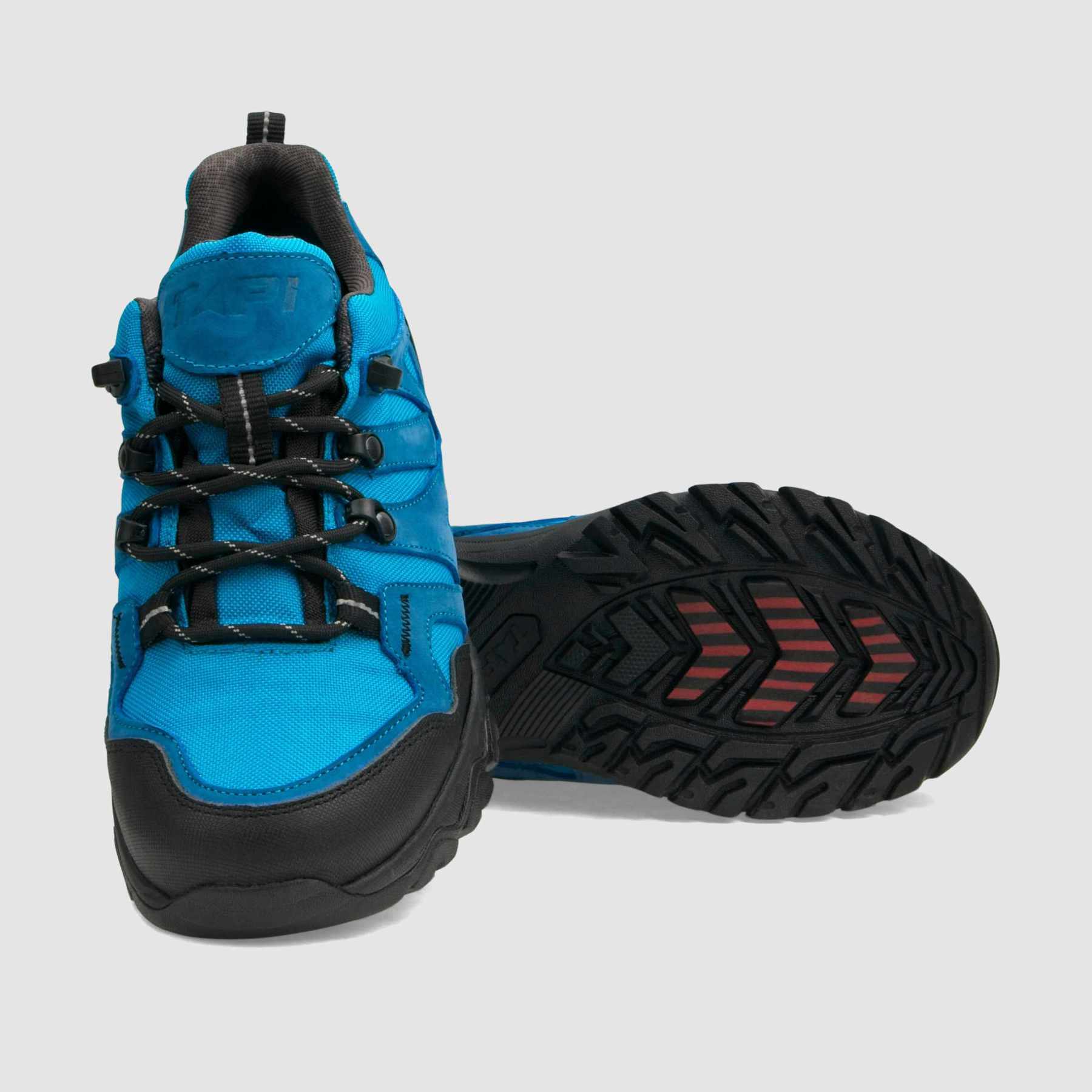 Półbut trekkingowy TAPI B - 9219 - niebieska skóra nubukowa - TAPI nero - Półbuty trekkingowe męskie - Niebieski - 4