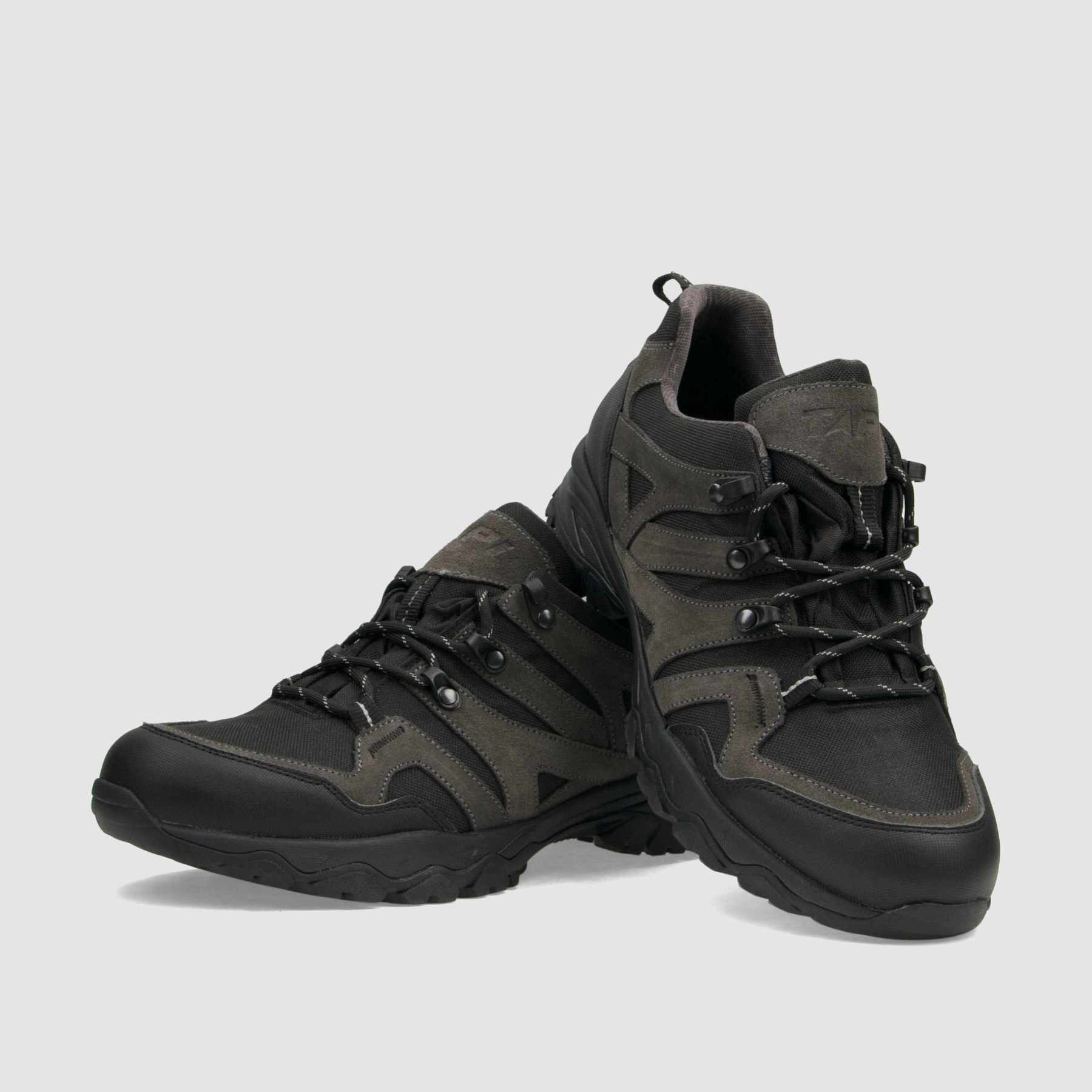 Półbut trekkingowy TAPI D - 9219 - ciemno szara skóra nubukowa - TAPI nero - Półbuty trekkingowe męskie - Szary - 3