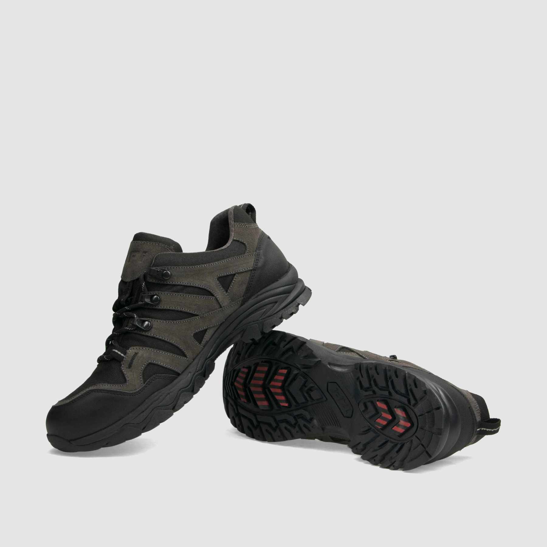 Półbut trekkingowy TAPI D - 9219 - ciemno szara skóra nubukowa - TAPI nero - Półbuty trekkingowe męskie - Szary - 7