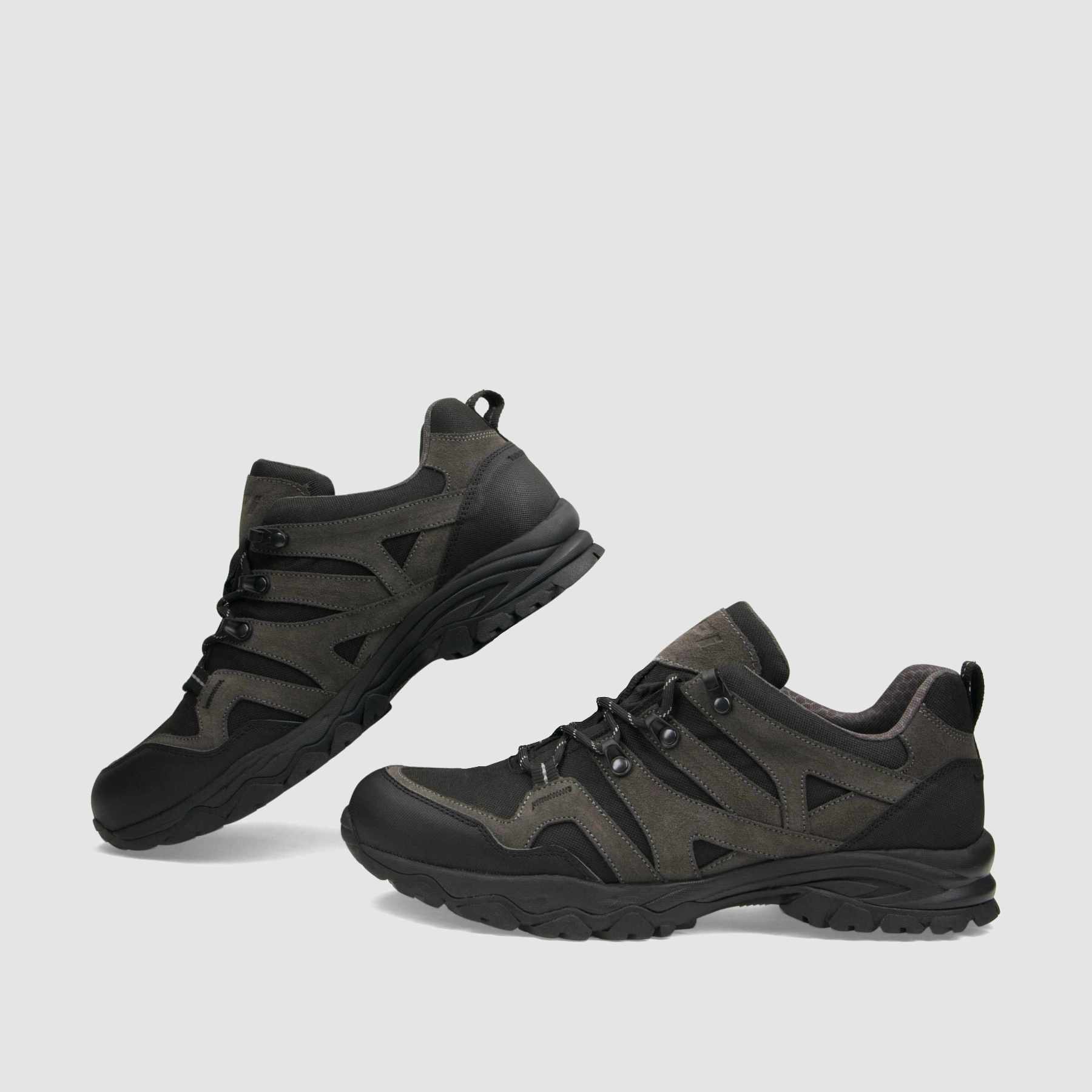 Półbut trekkingowy TAPI D - 9219 - ciemno szara skóra nubukowa - TAPI nero - Półbuty trekkingowe męskie - Szary - 6