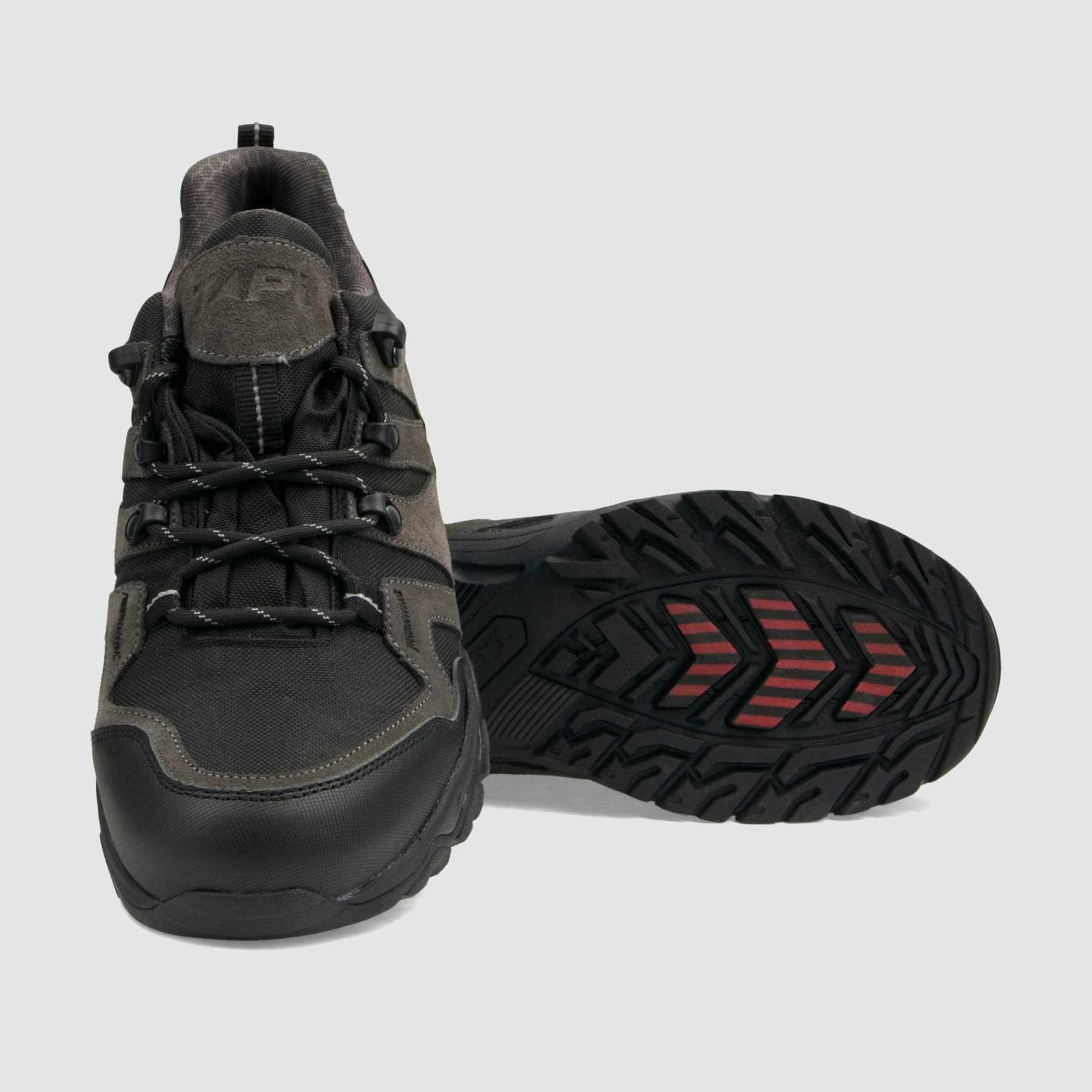 Półbut trekkingowy TAPI D - 9219 - ciemno szara skóra nubukowa - TAPI nero - Półbuty trekkingowe męskie - Szary - 4