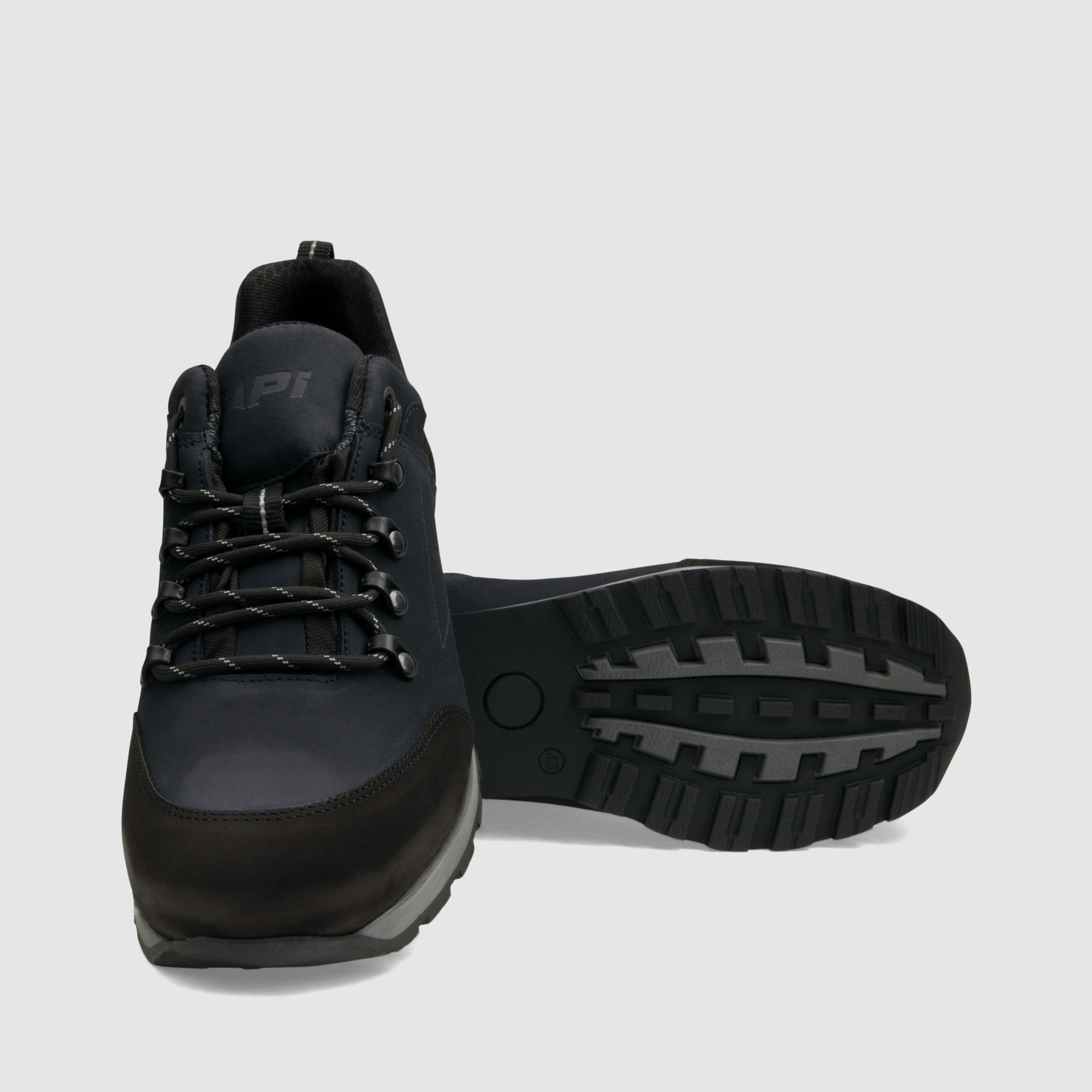 Półbut trekkingowy TAPI E - 9125 - granatowa nubukowa skóra - TAPI nero - Półbuty trekkingowe męskie - Granatowy - 4