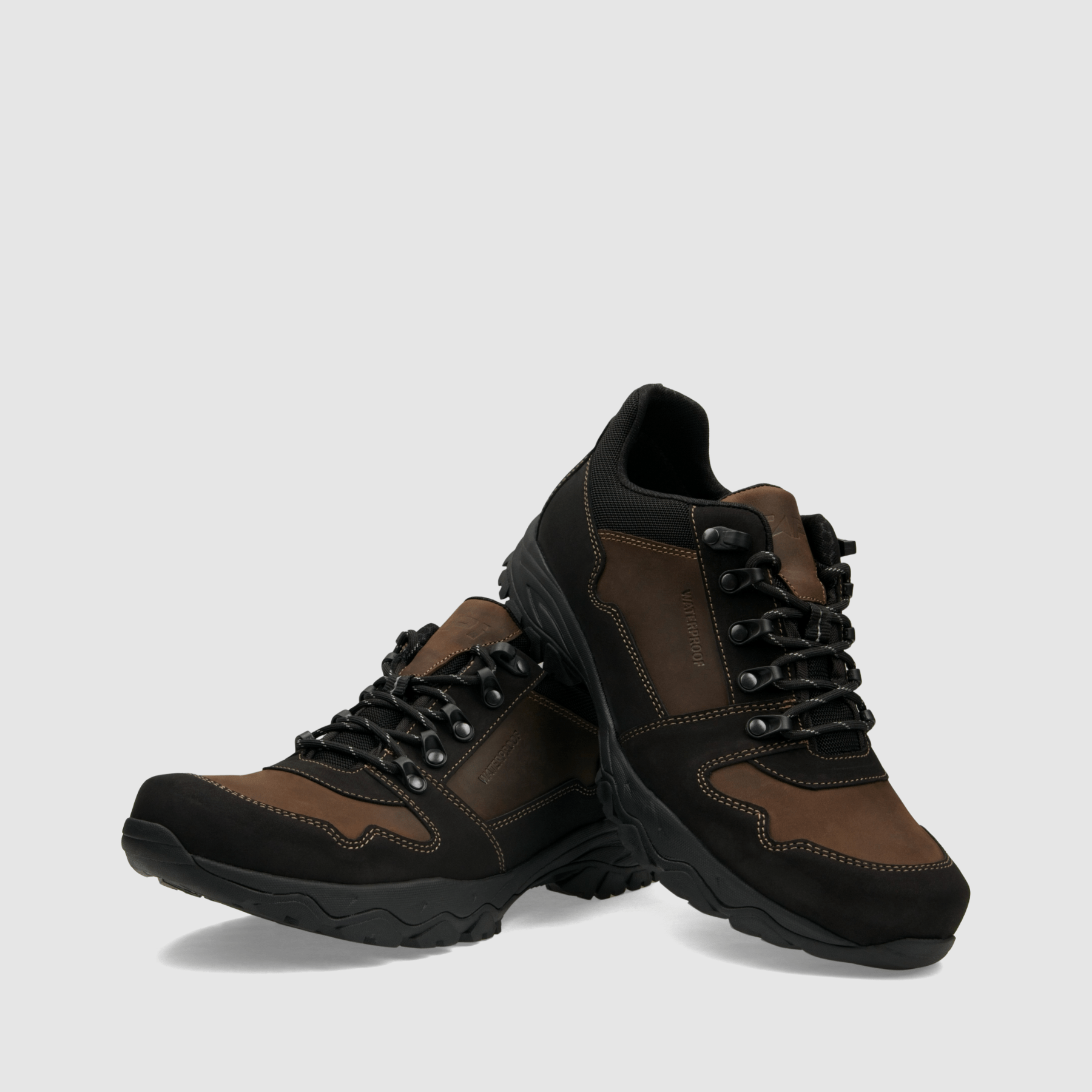 Półbut trekkingowy TAPI E - 9171 - ciemno brązowa olejowana skóra - TAPI nero - Półbuty trekkingowe męskie - Brązowy - 3