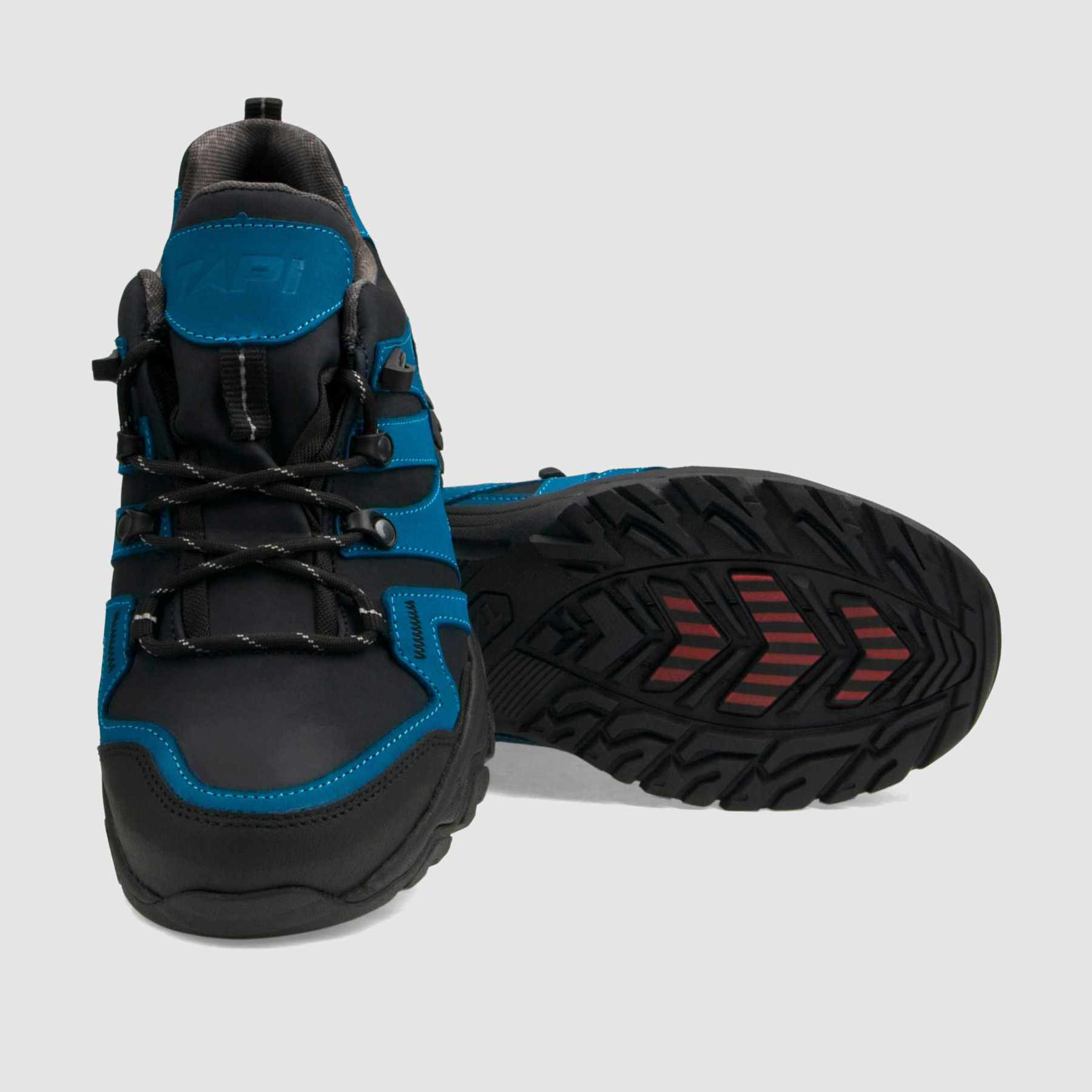 Półbut trekkingowy TAPI G - 9219 - niebieska nubukowa skóra - TAPI nero - Półbuty trekkingowe męskie - Niebieski - 4