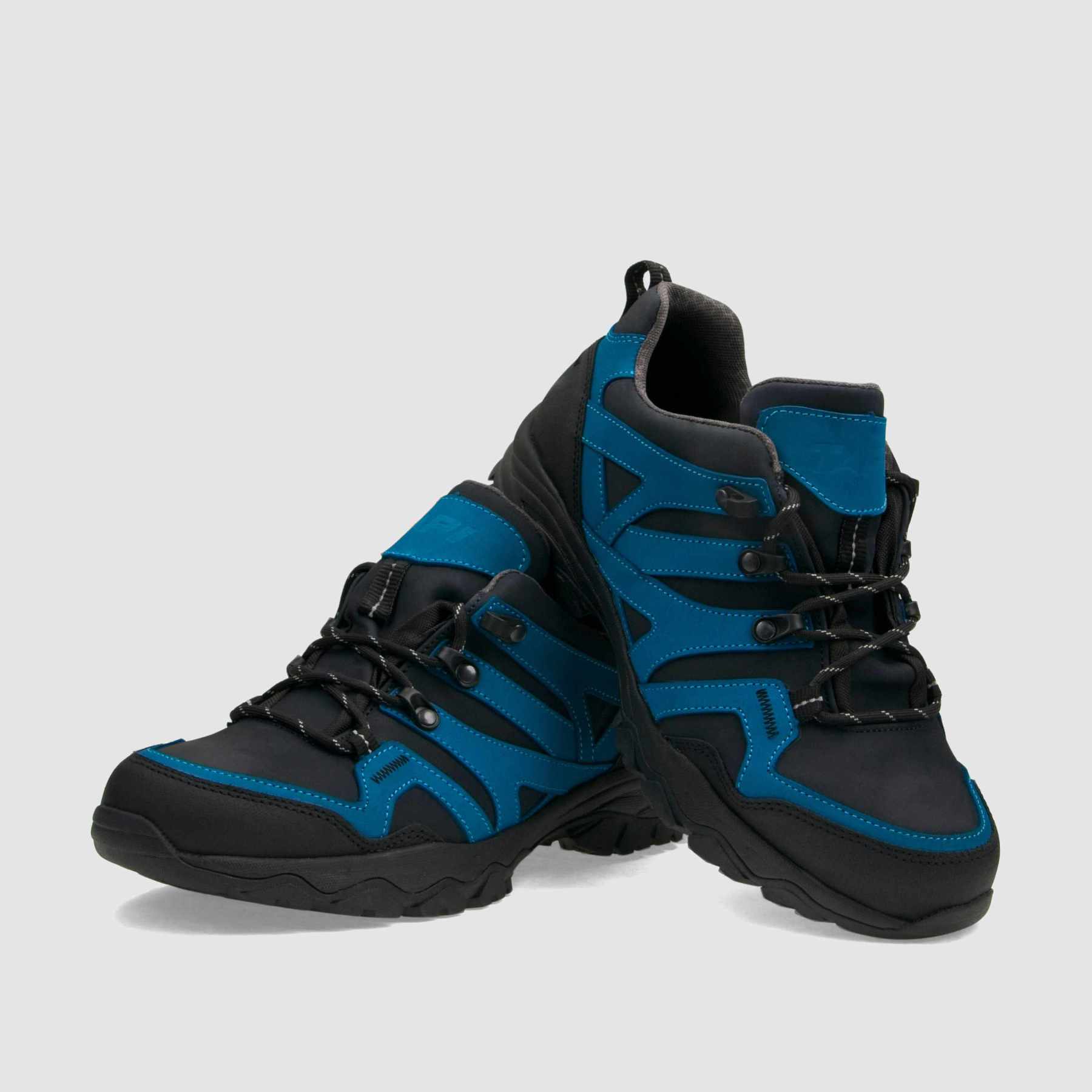 Półbut trekkingowy TAPI G - 9219 - niebieska nubukowa skóra - TAPI nero - Półbuty trekkingowe męskie - Niebieski - 3